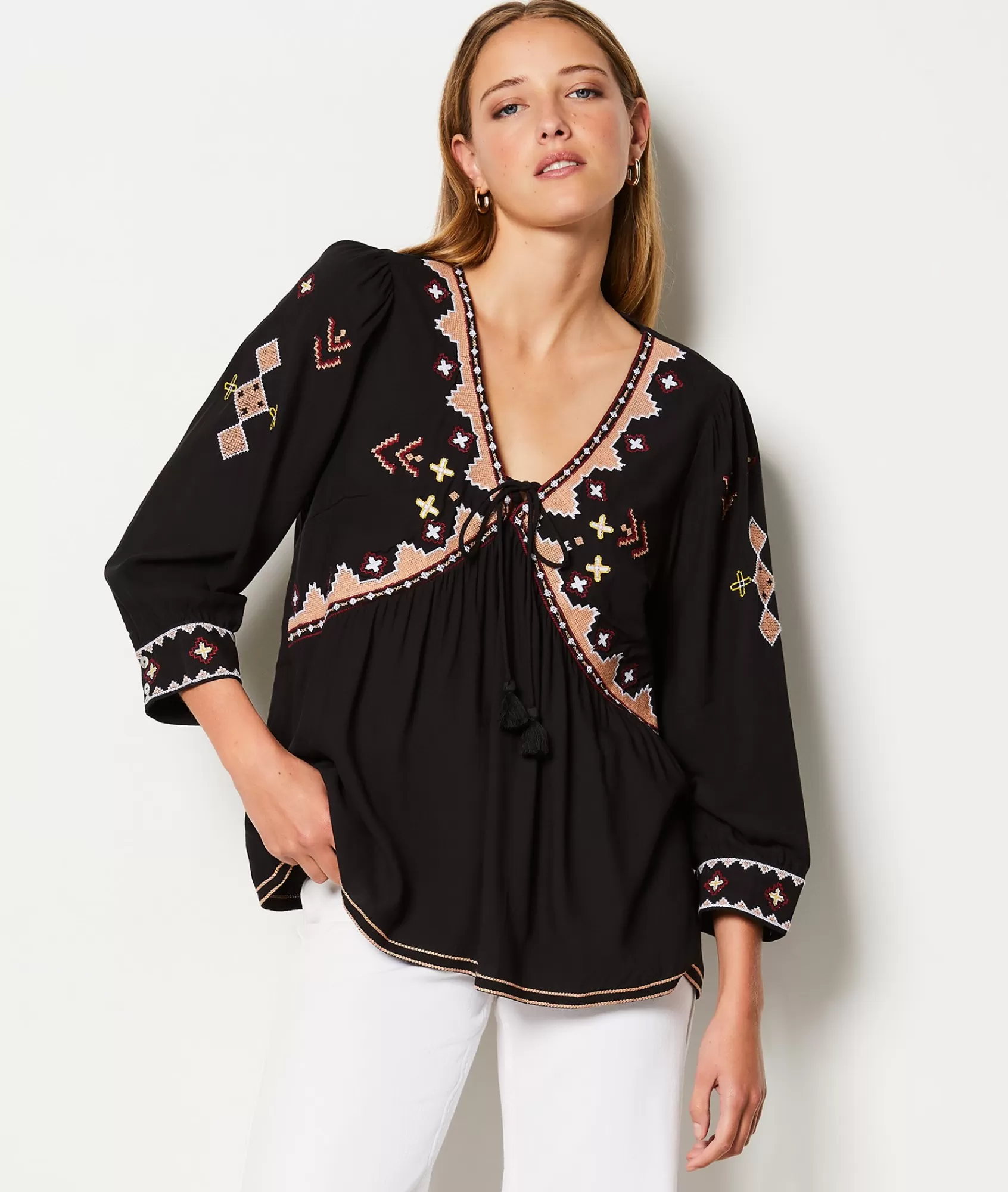 Etam Flowy Shirts | Chic Shirts>Blouse brodée