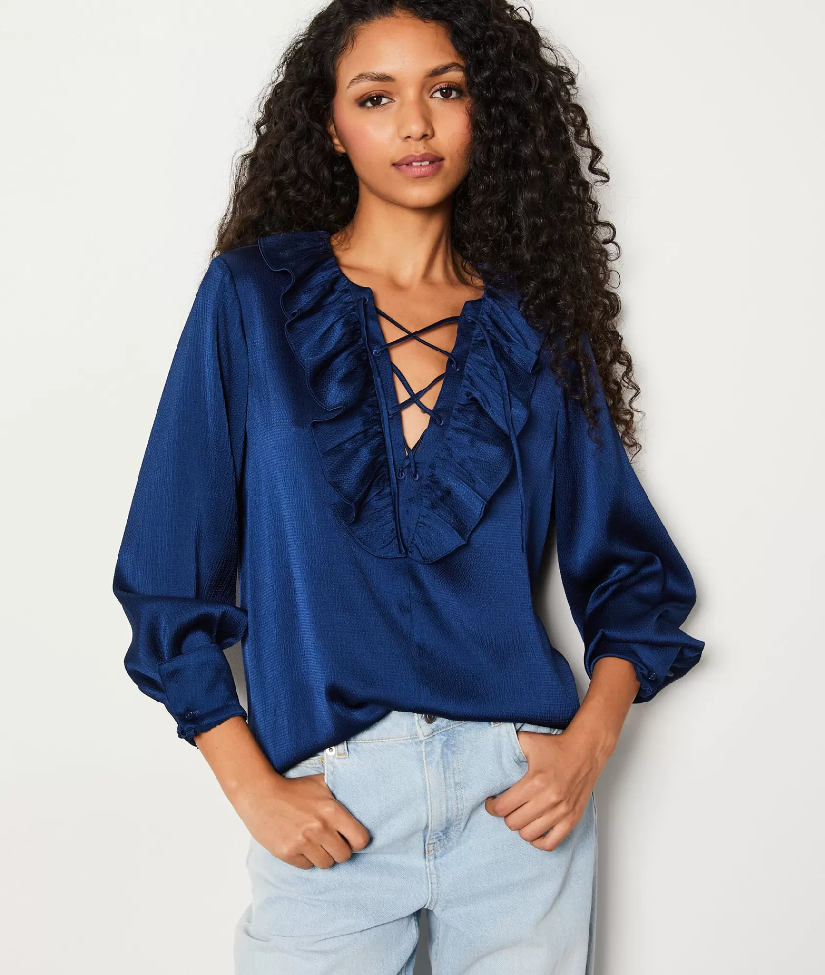 Etam Flowy Shirts | Chic Shirts>Blouse col à lacets