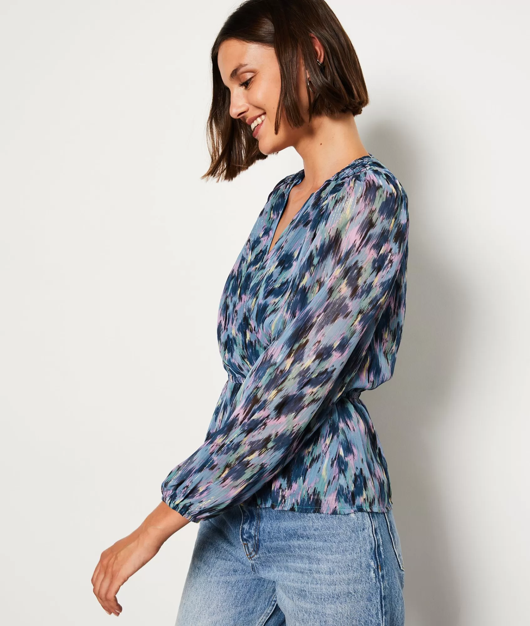 Etam Printed Blouses & Shirts | Flowy Shirts>Blouse imprimée