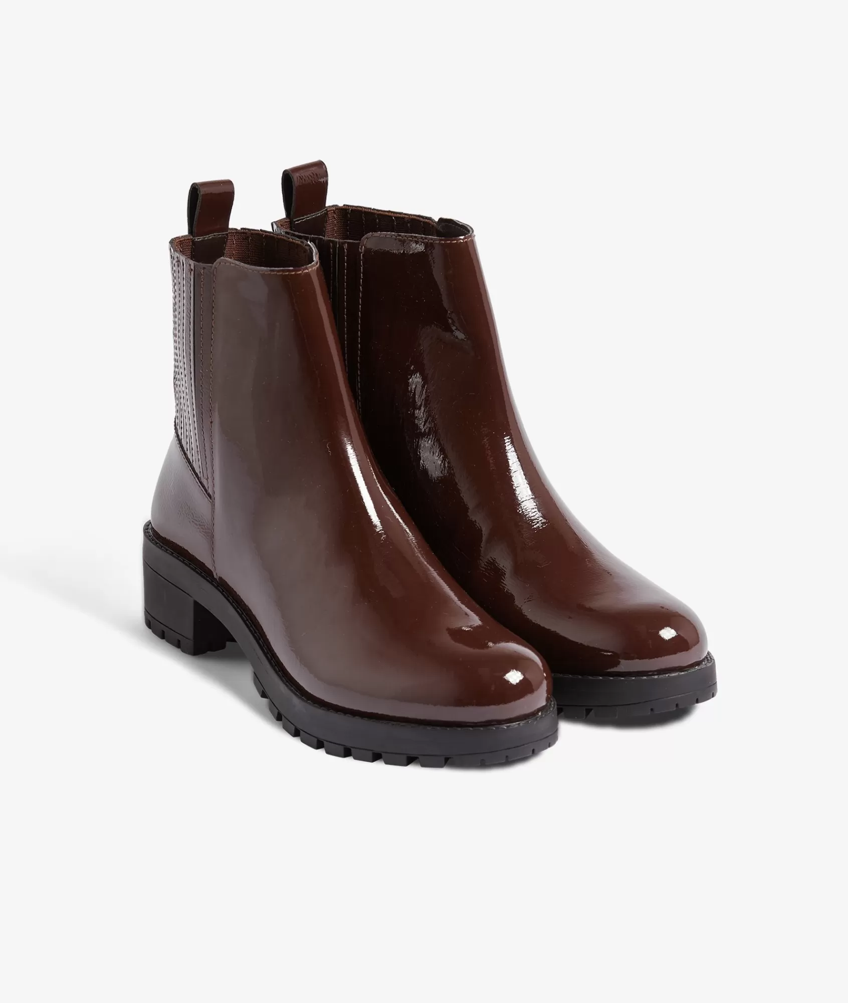 Etam Shoes>Bottines vernis en cuir