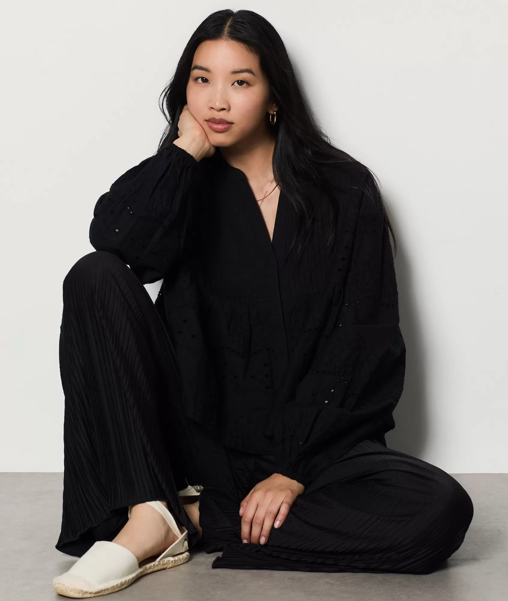 Etam Flowy Shirts | Chic Shirts>Broderie Anglaise Shirt
