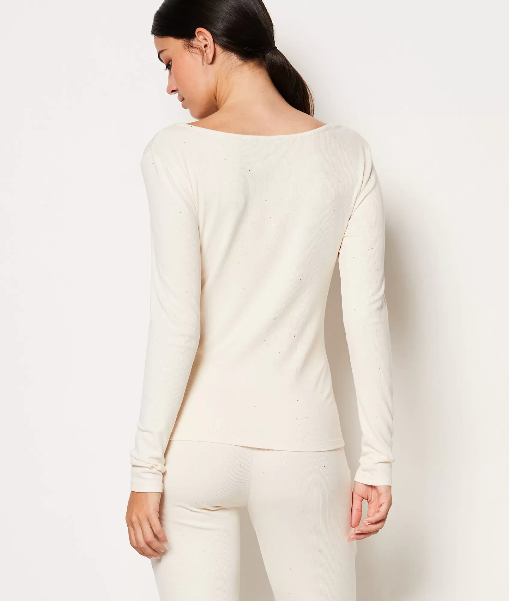Etam Pyjama Tops>Buttoned Long-Sleeved T-shirt