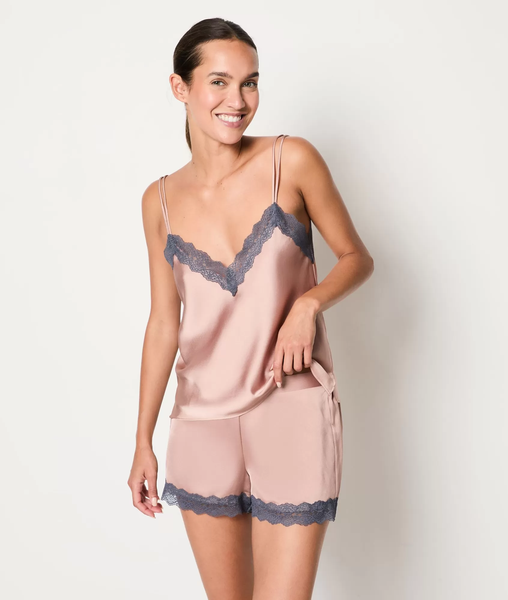 Etam Pyjama Tops>Camisole with Lace Detail