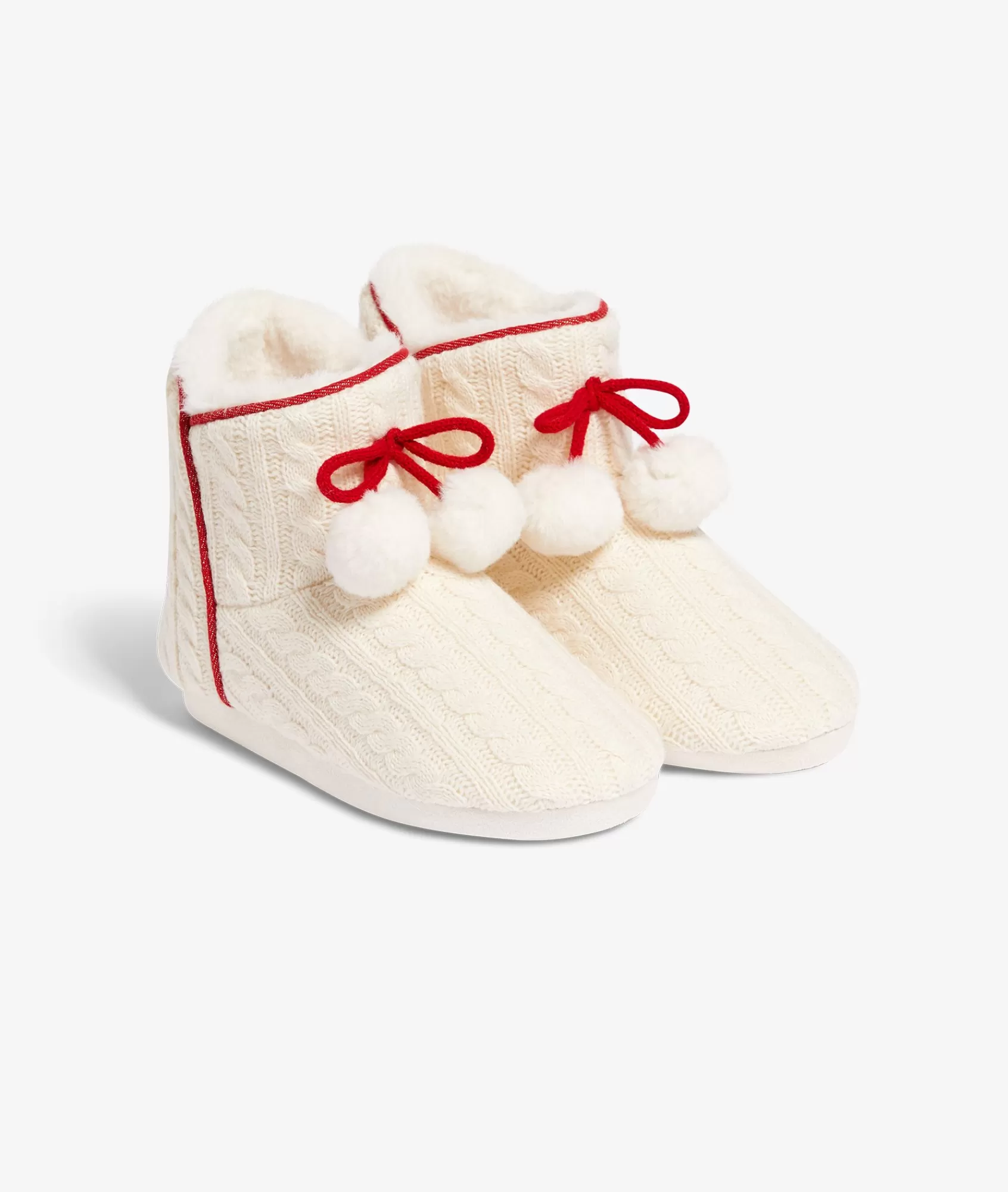 Etam Slippers>Chaussons bottines côtelées en polaire