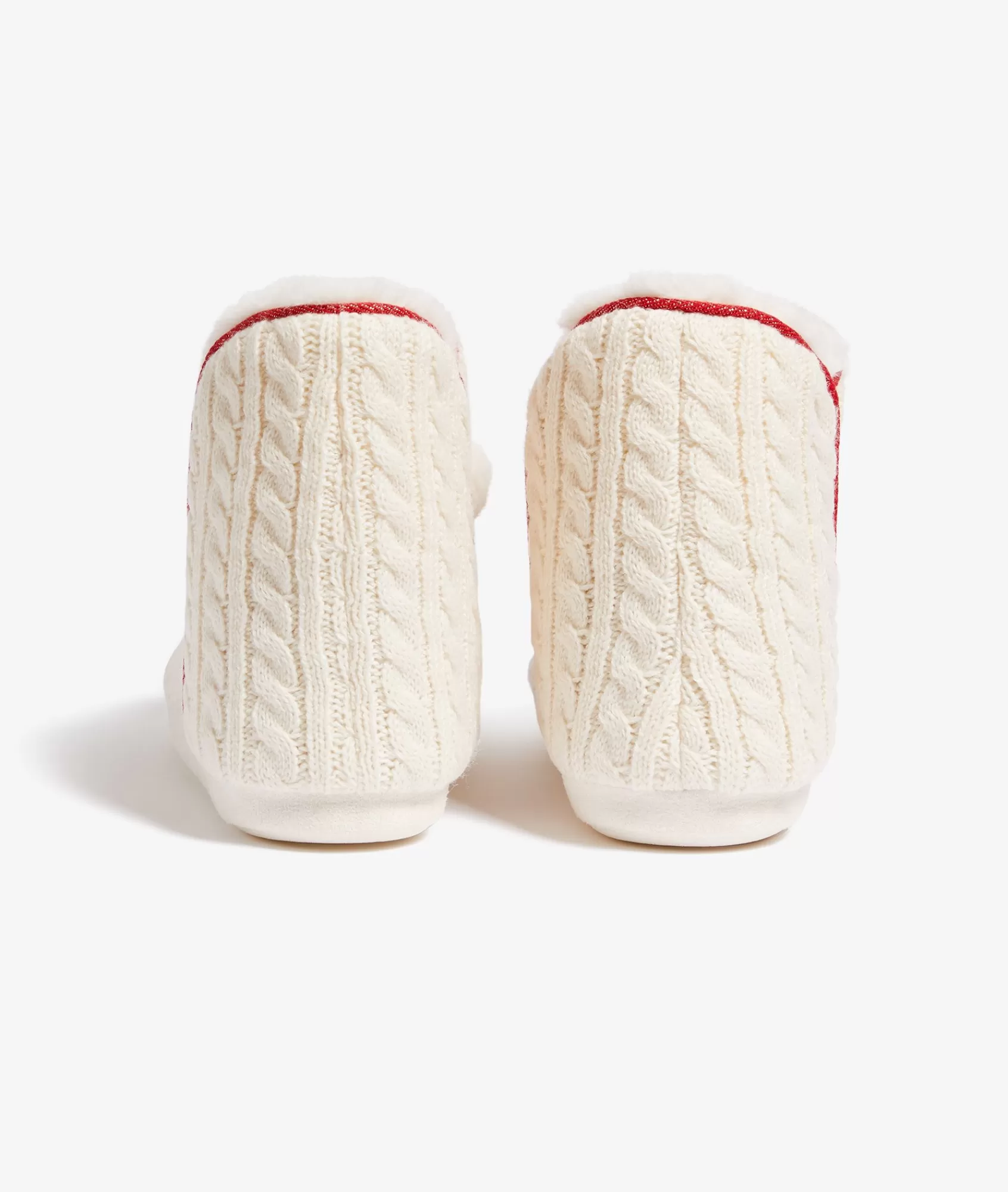 Etam Slippers>Chaussons bottines côtelées en polaire