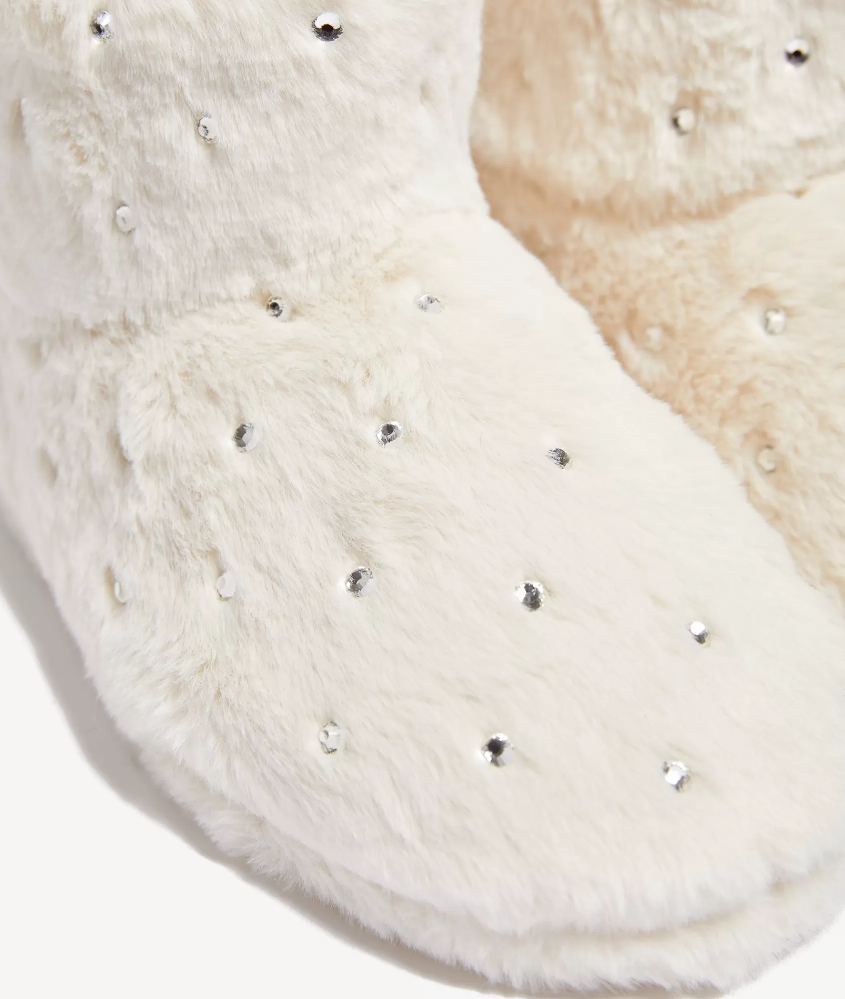 Etam Slippers>Chaussons bottines en fourrure à strass