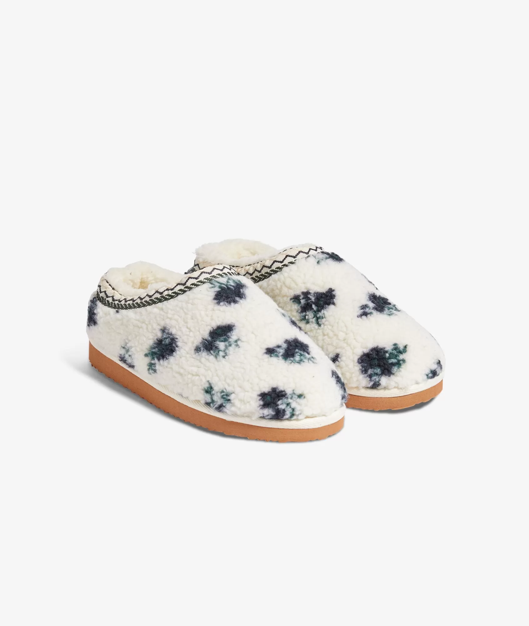Etam Slippers>Chaussons mules fourrés à fleurs