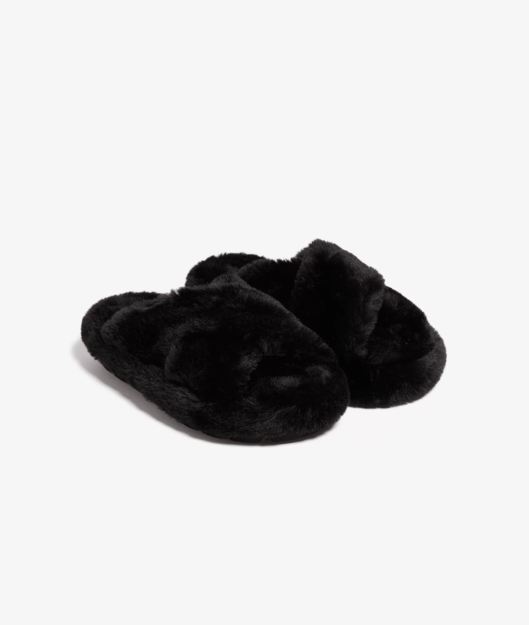 Etam Slippers>Chaussons mules ouvertes en fourrure