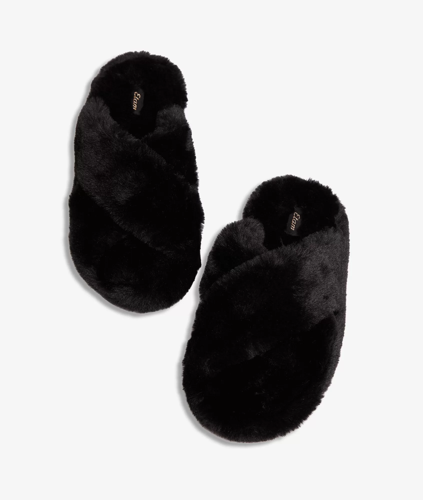 Etam Slippers>Chaussons mules ouvertes en fourrure