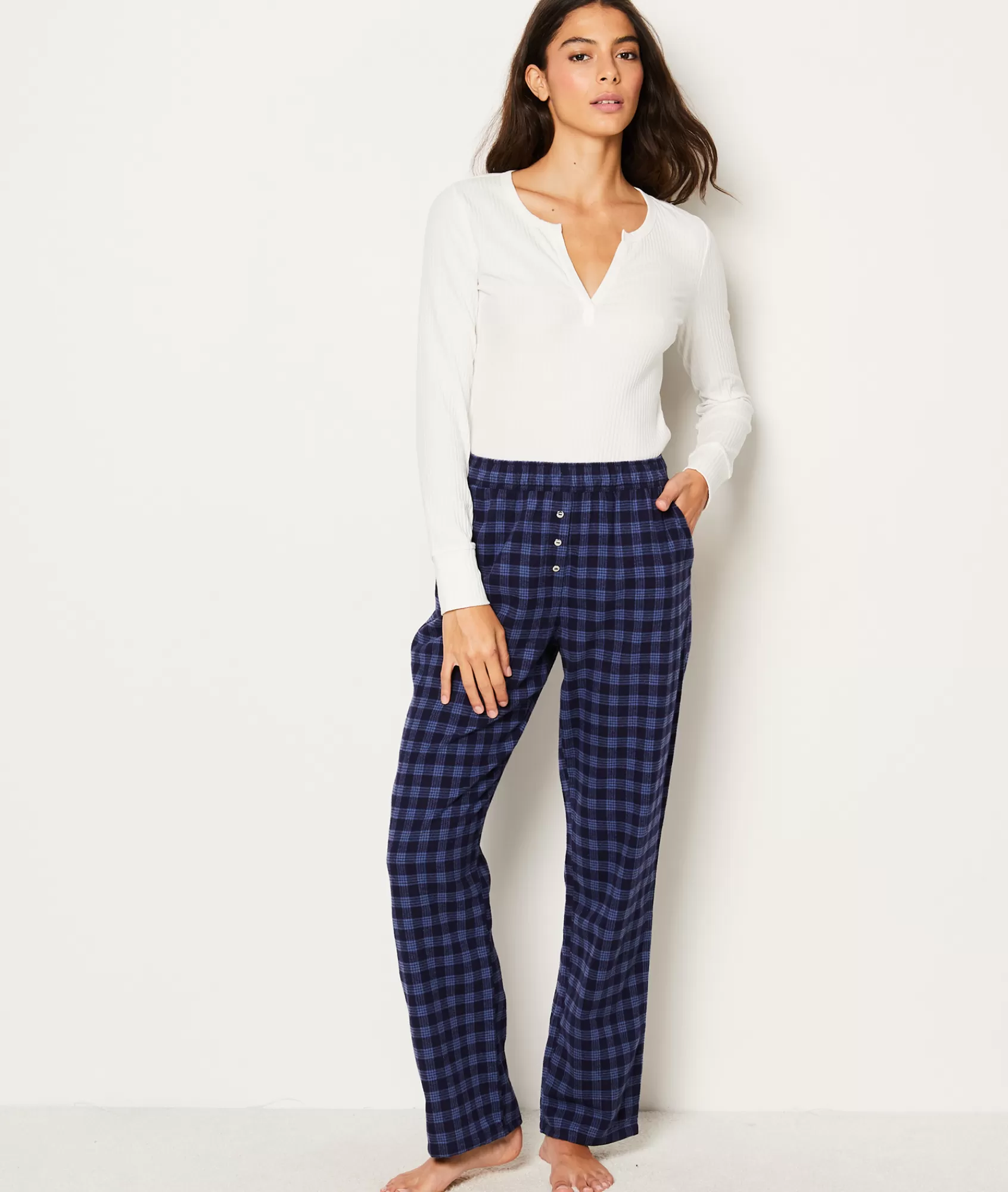 Etam Pyjama Bottoms>Checkered Cotton Pyjama Bottoms