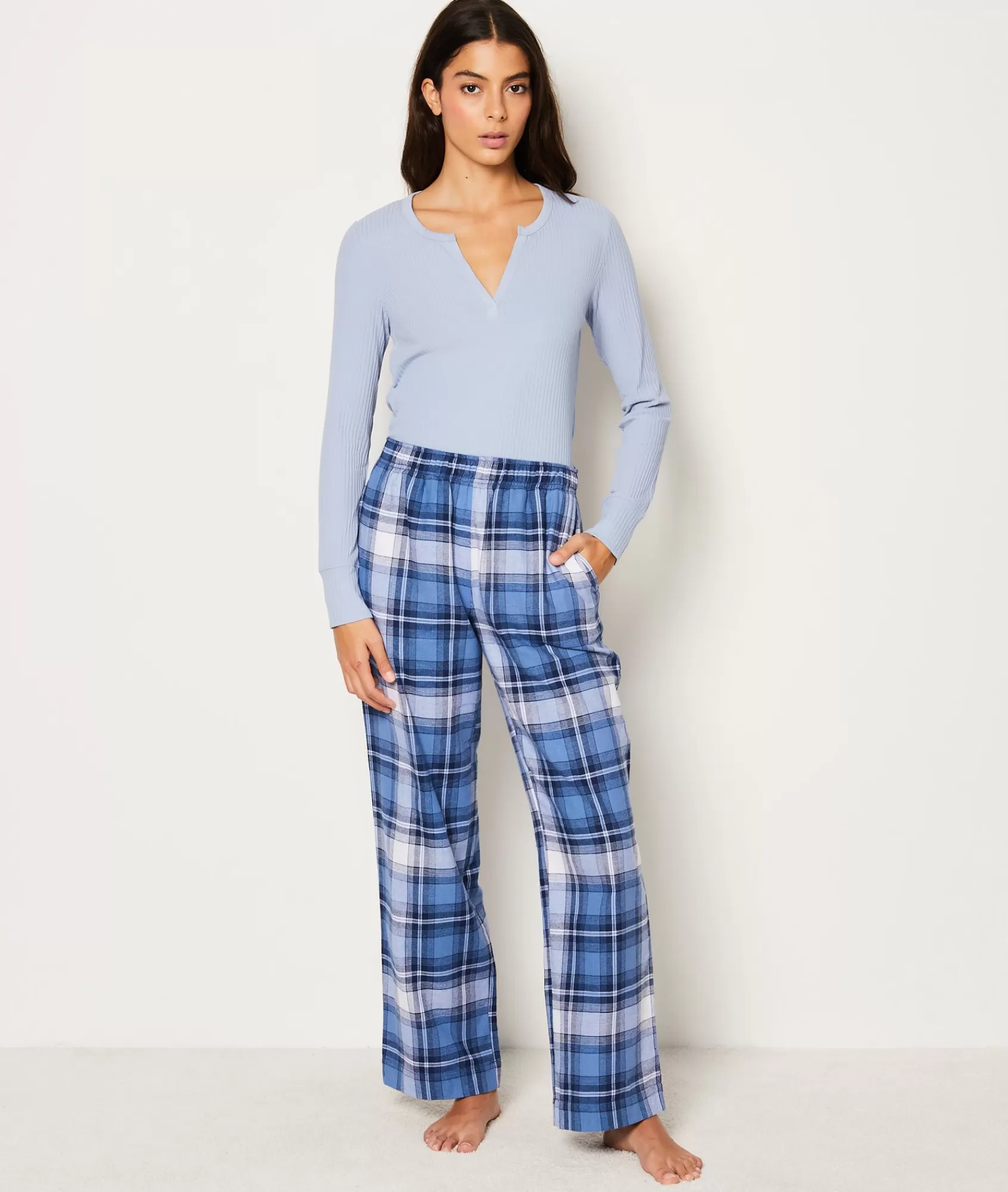 Etam Pyjama Bottoms>Checkered Cotton Pyjama Bottoms