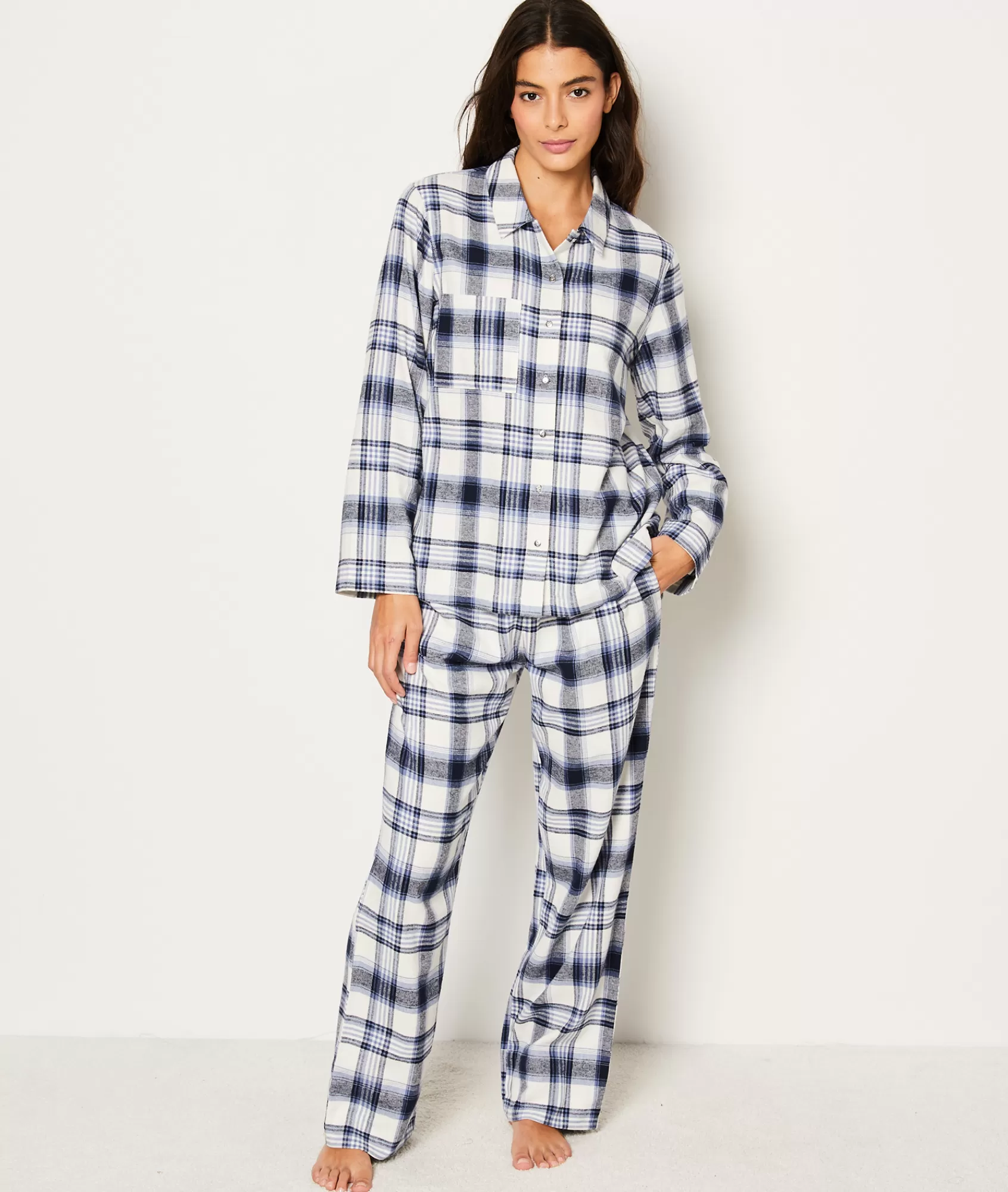 Etam Pyjama Bottoms>Checkered Cotton Pyjama Bottoms