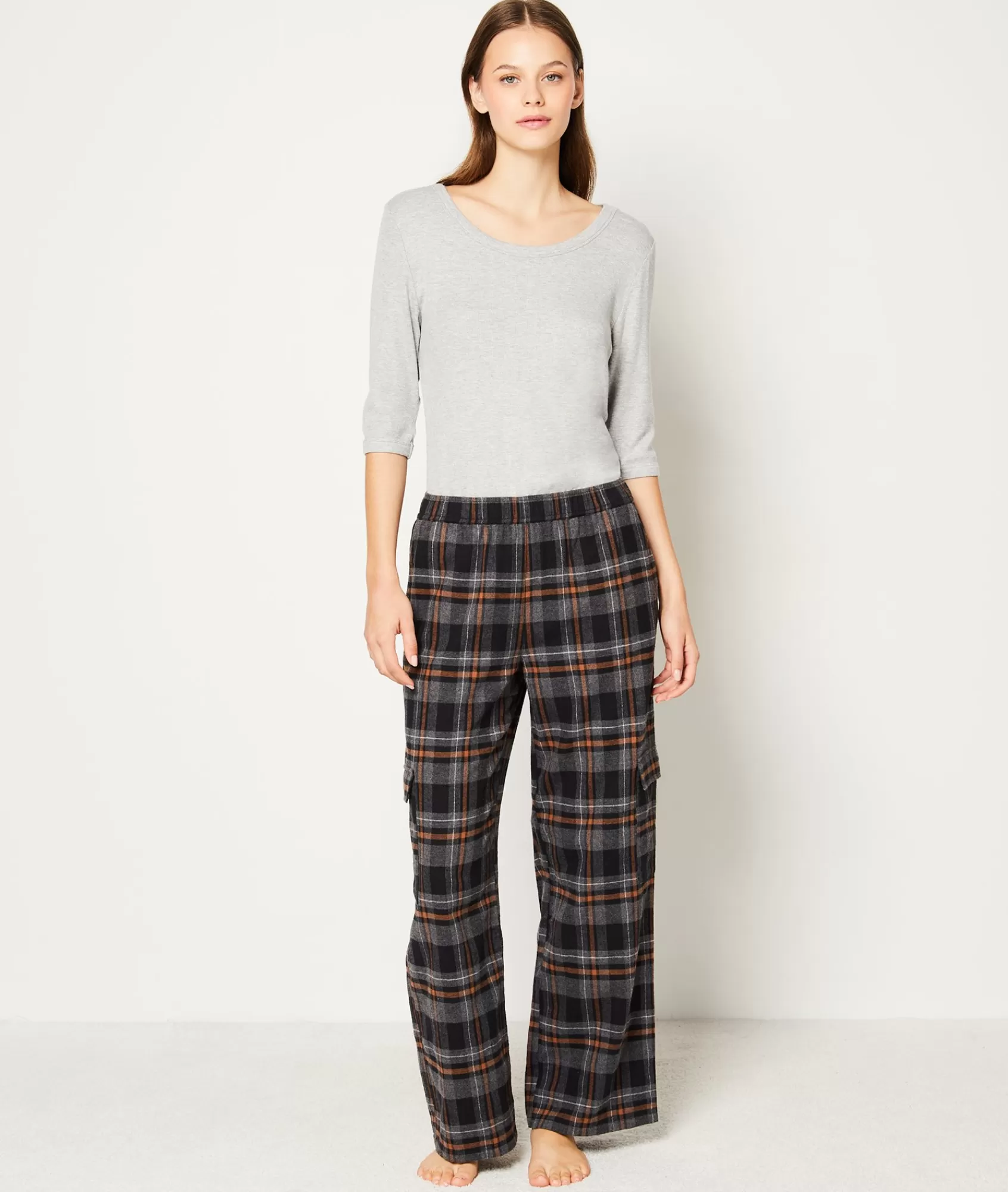 Etam Loungewear | Pyjama Bottoms>Checkered Flannel Pyjama Trousers