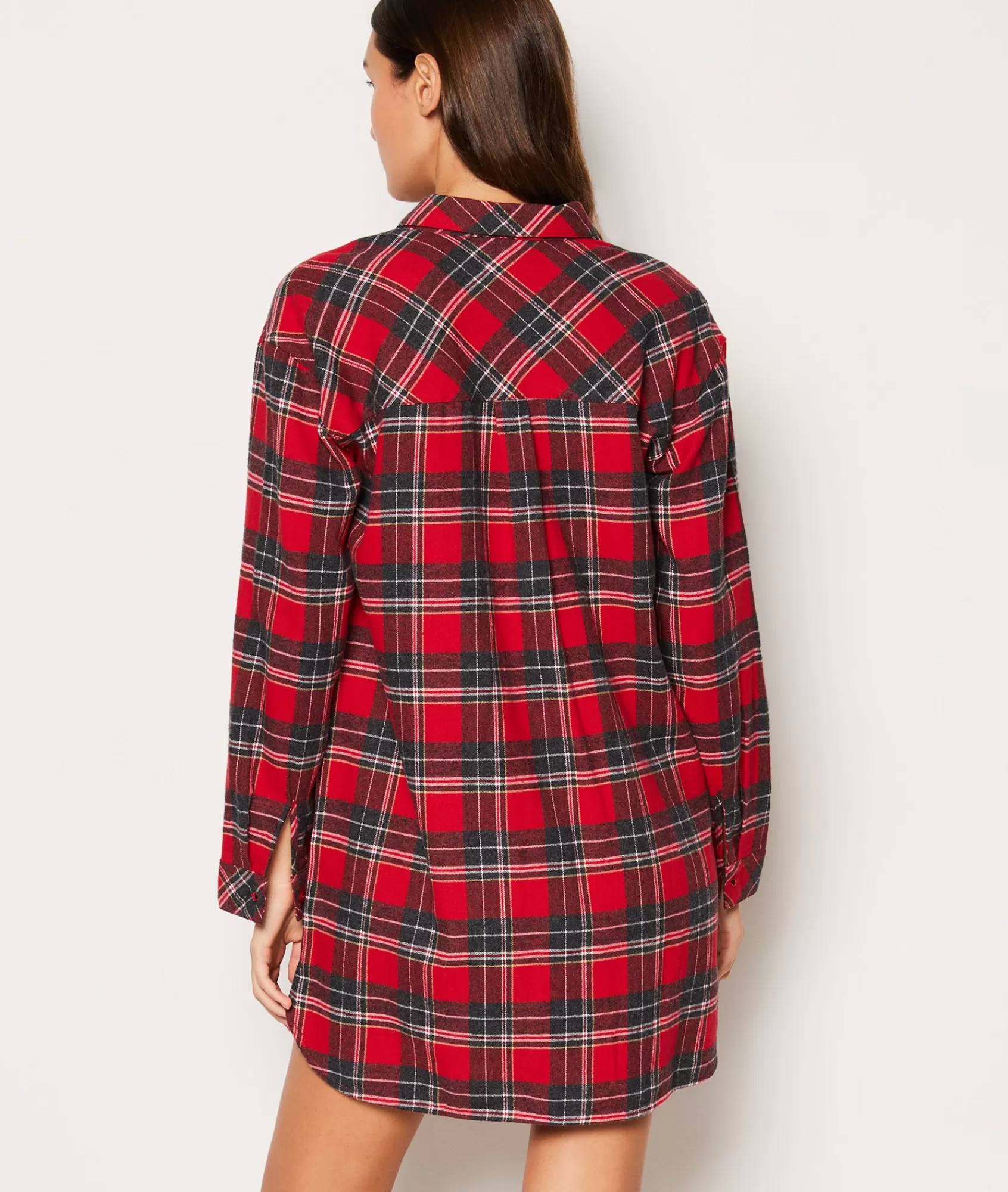 Etam Nightshirts>Chemise de nuit en coton à carreaux