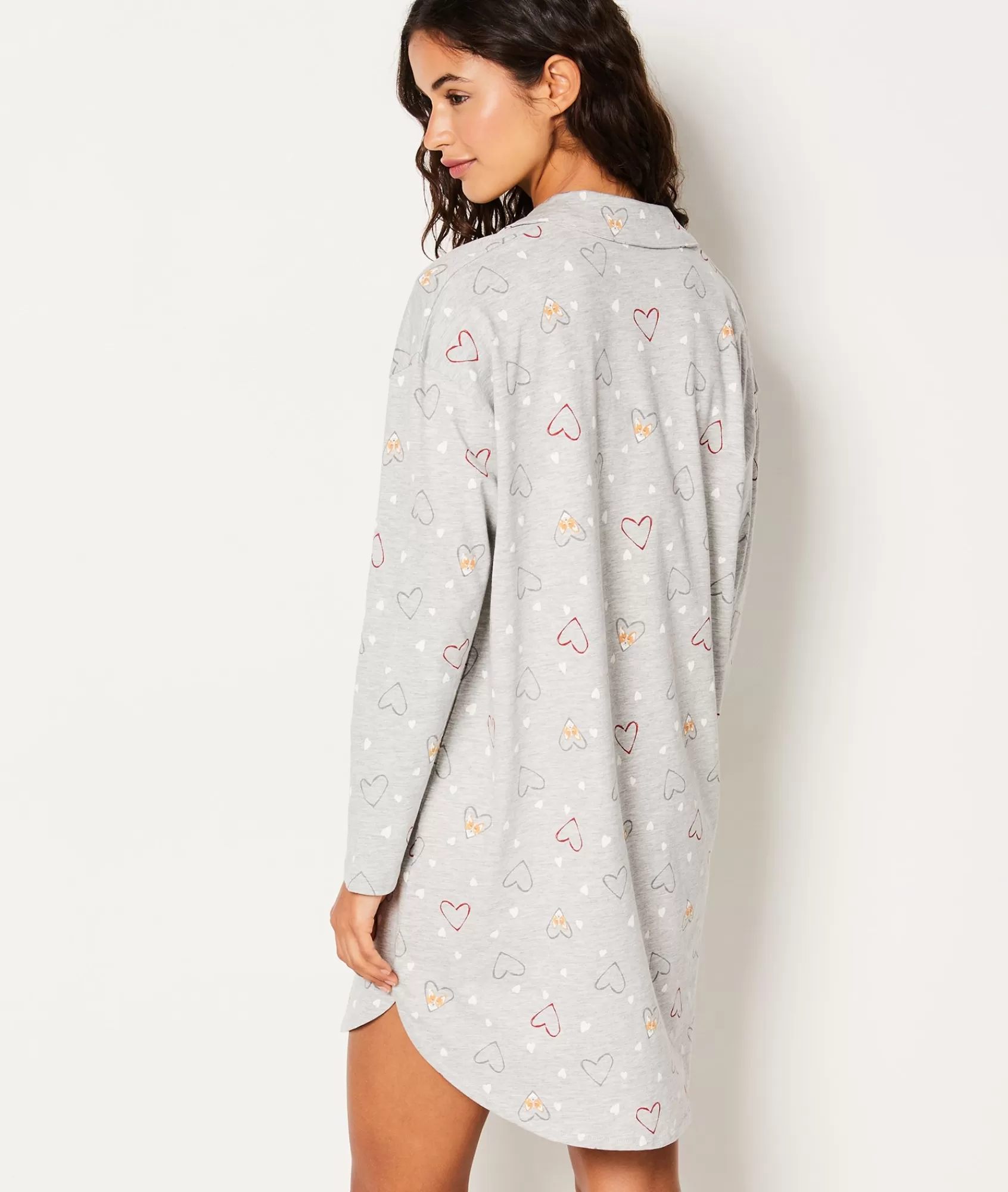 Etam Nightshirts>Chemise de nuit en coton à cœurs