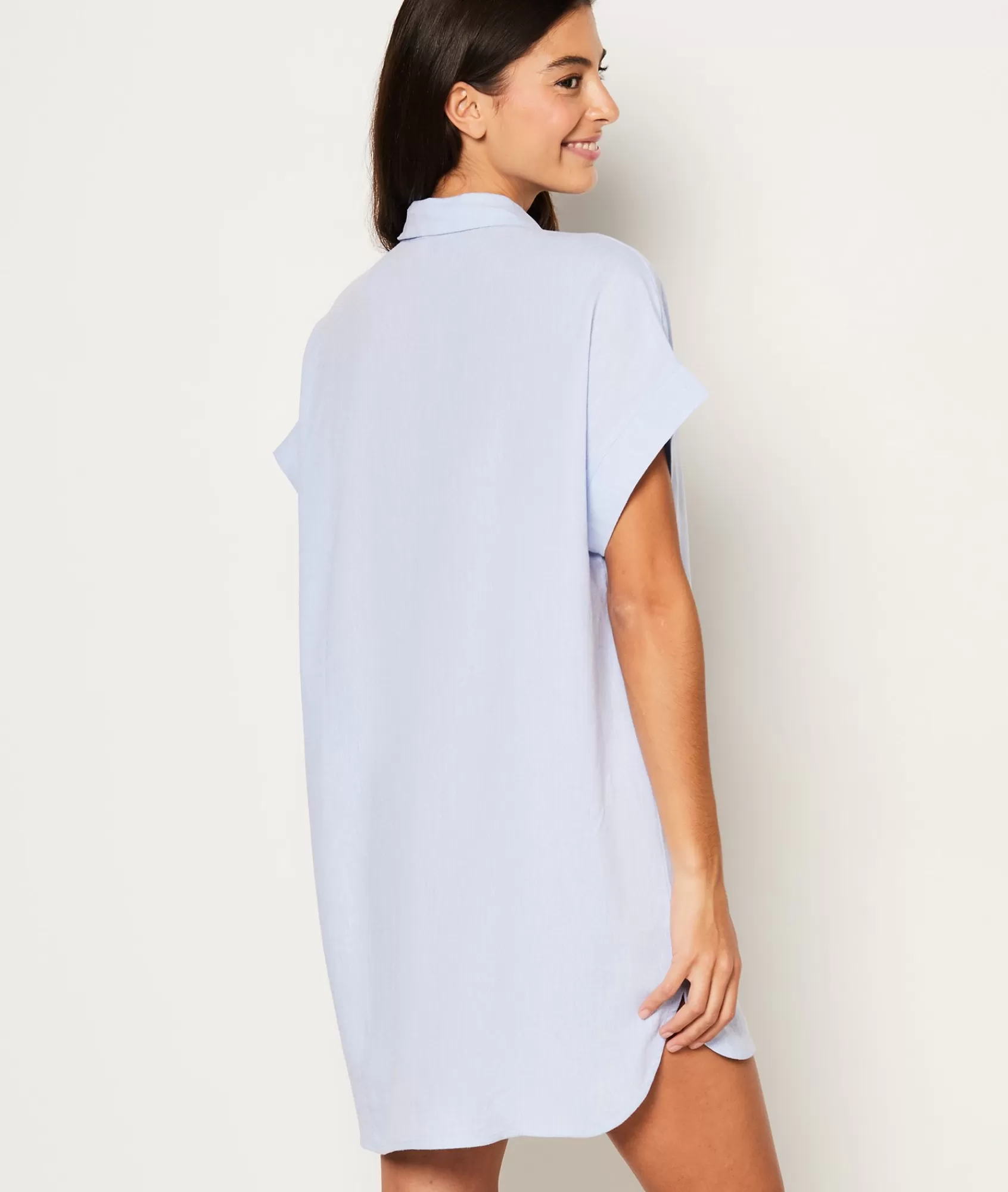 Etam Nightshirts>Chemise de nuit manches courtes en lin