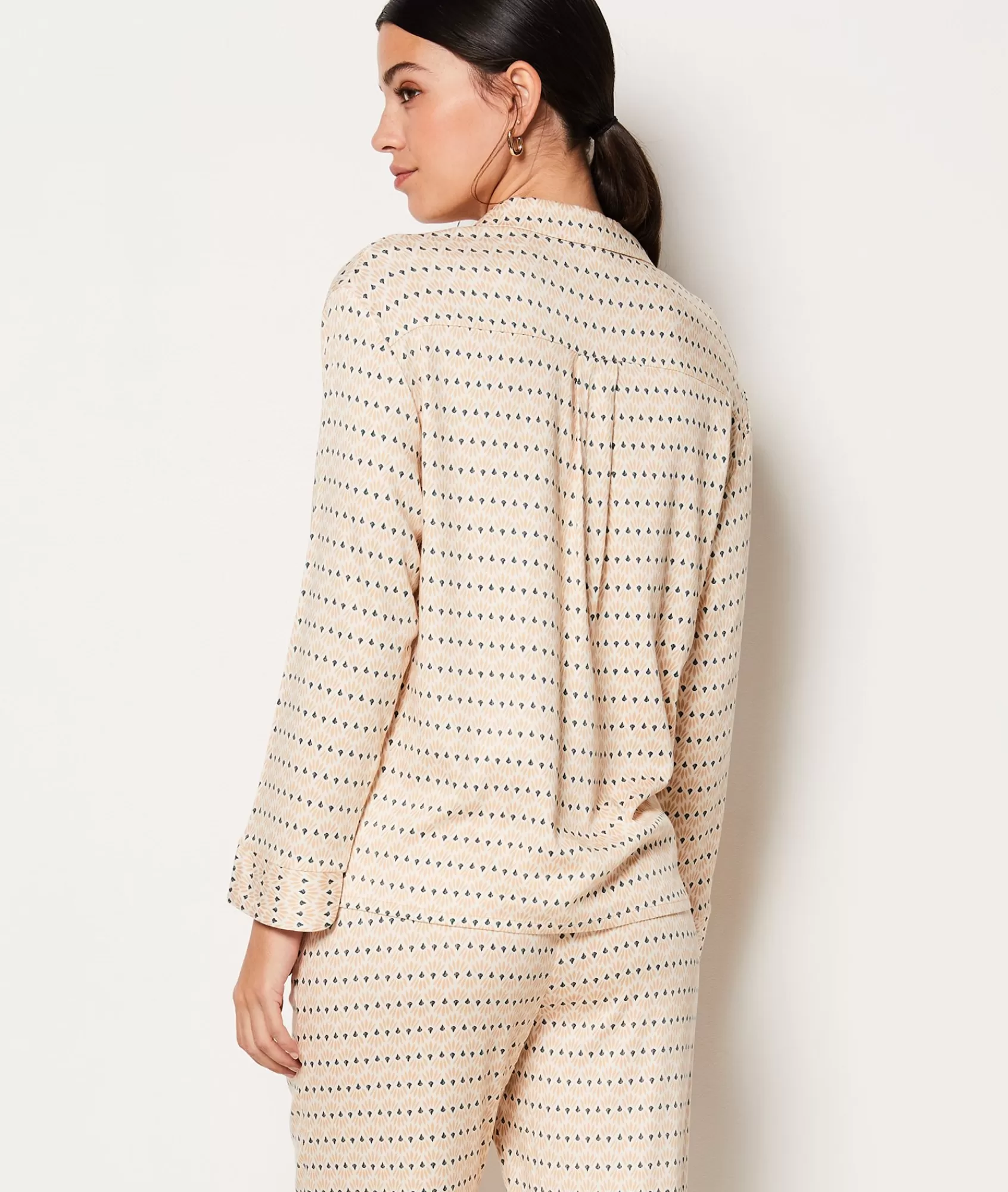 Etam Pyjama Tops>Chemise de pyjama en twill imprimée