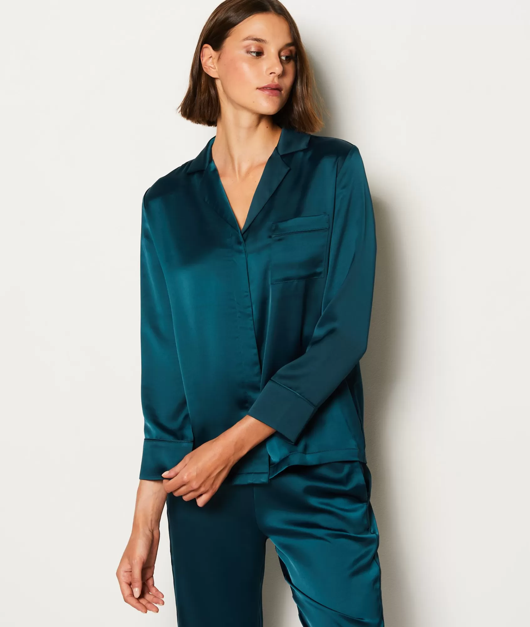 Etam Pyjama Tops>Chemise de pyjama satinée
