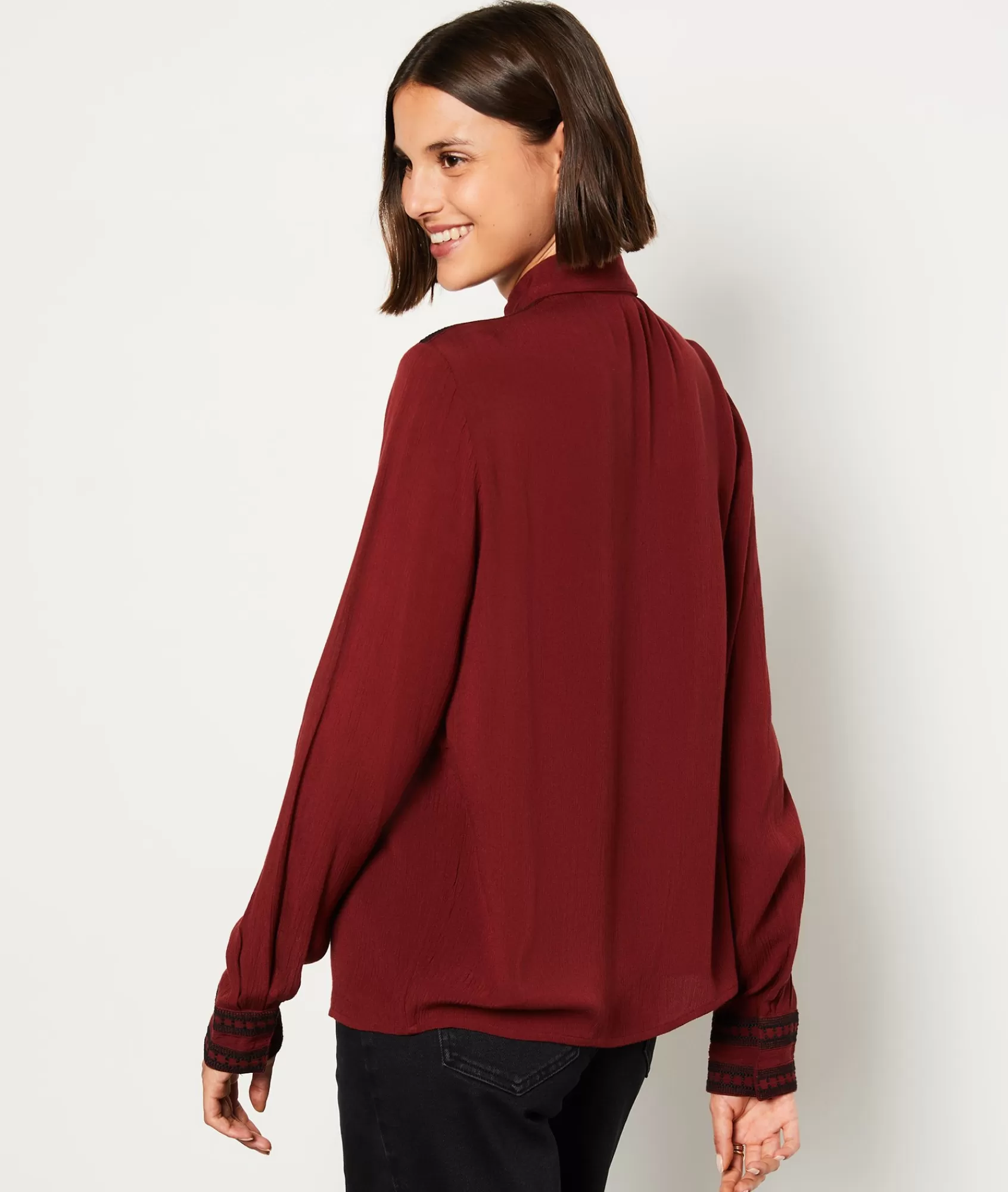 Etam Flowy Shirts | Chic Shirts>Chemise manches longues brodée