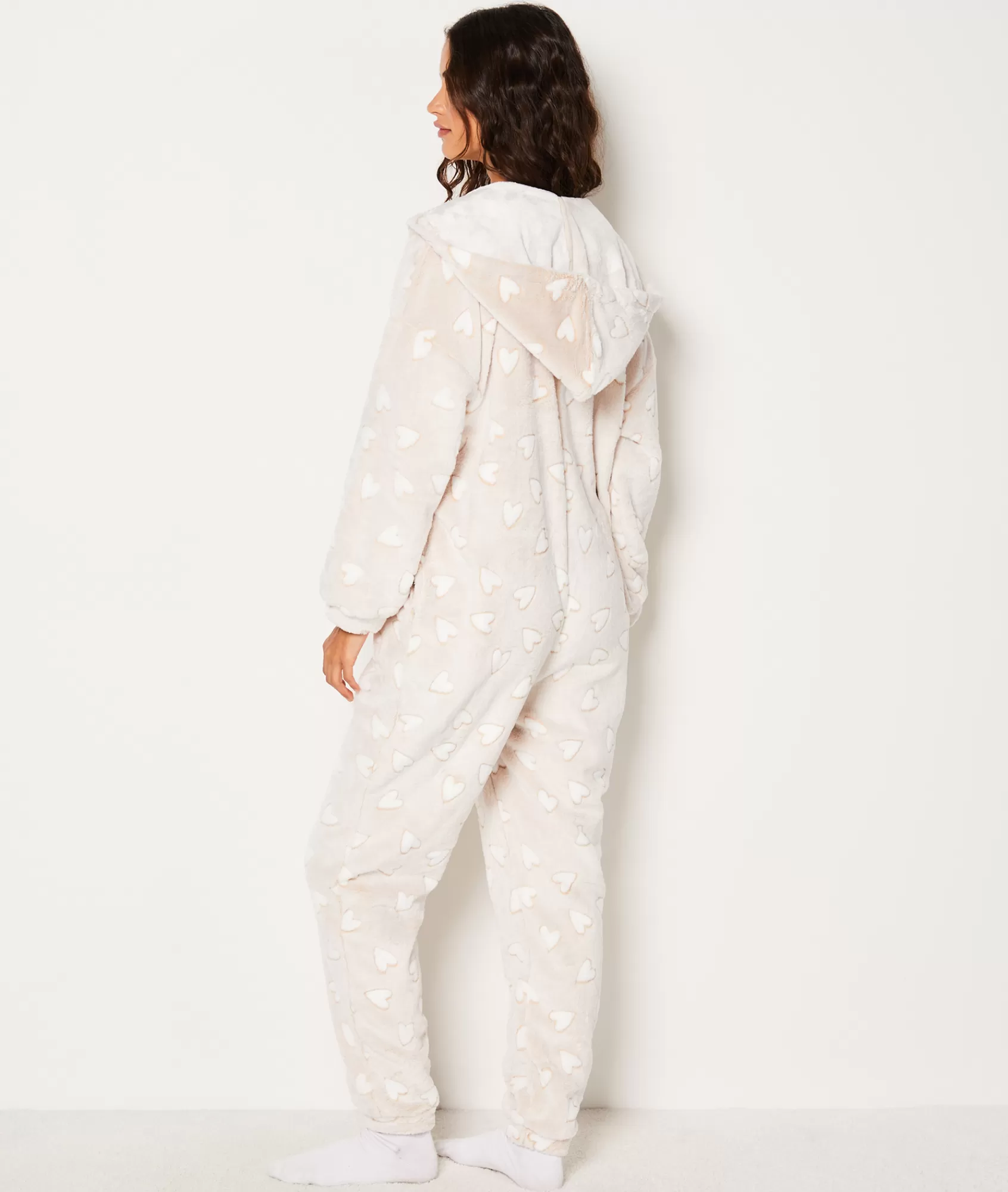 Etam Pyjama Jumpsuits>Combinaison polaire à cœurs