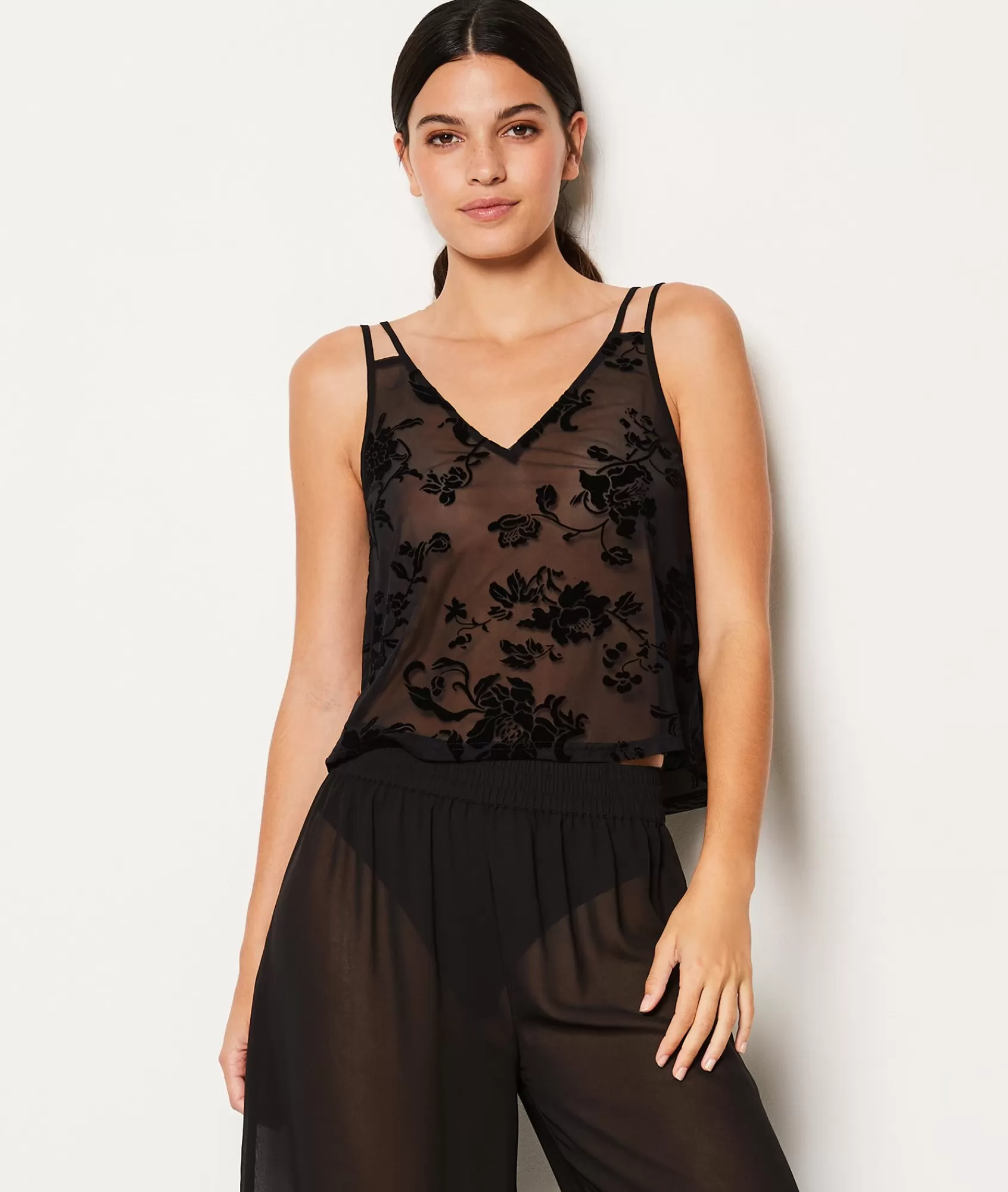 Etam Pyjama Tops>Débardeur fines bretelles détails dentelle