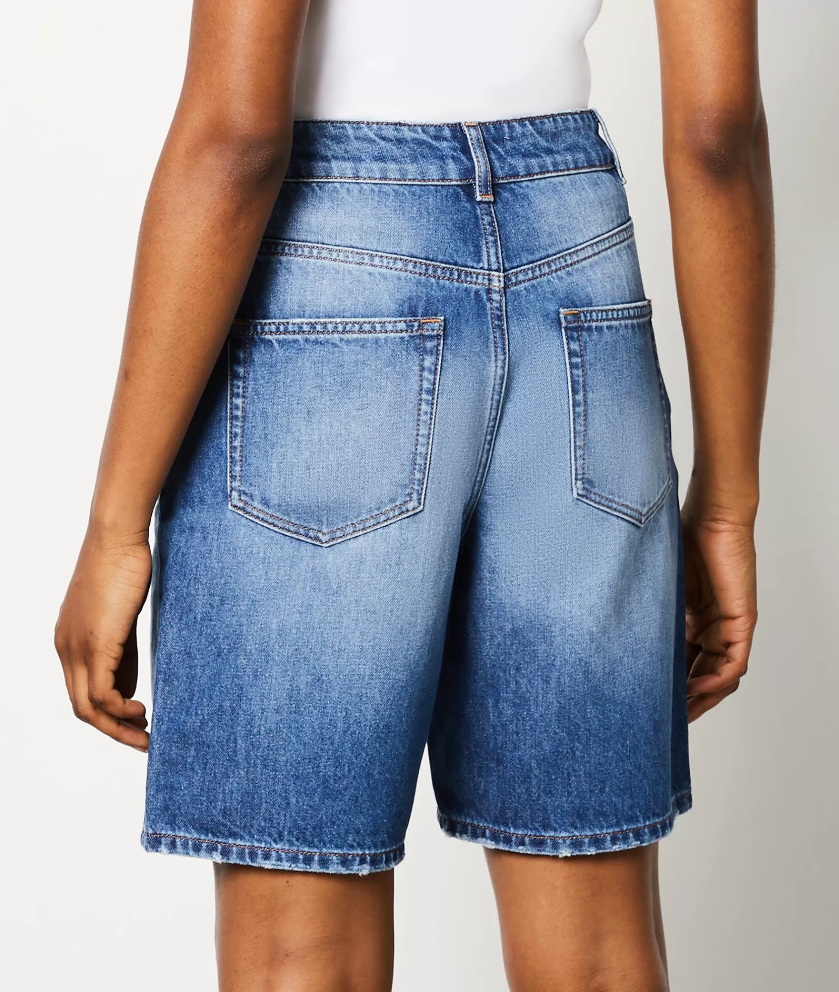 Etam Shorts>Denim Bermuda Shorts