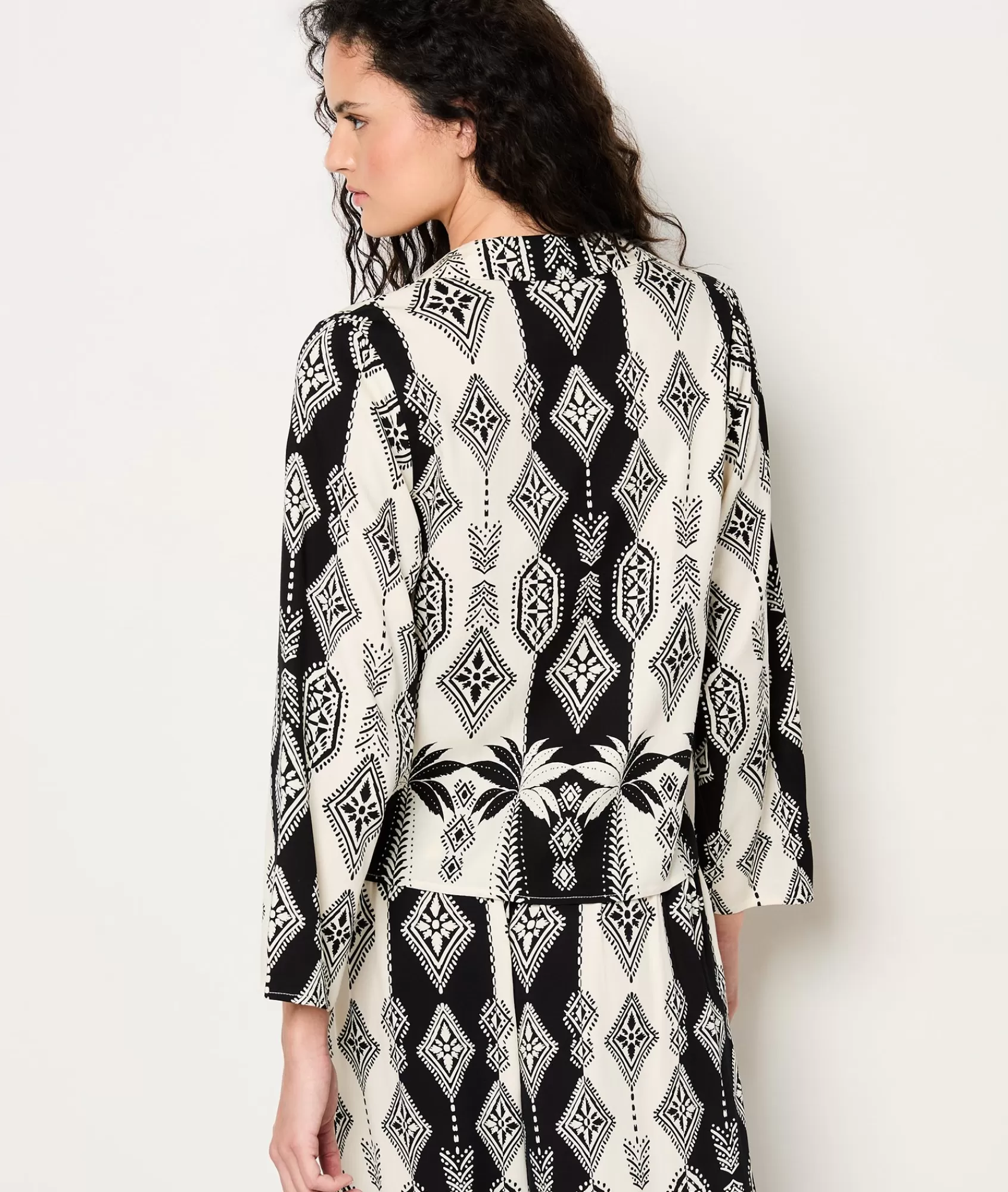 Etam Robes & Kimonos>Déshabillé à nouer avec motifs