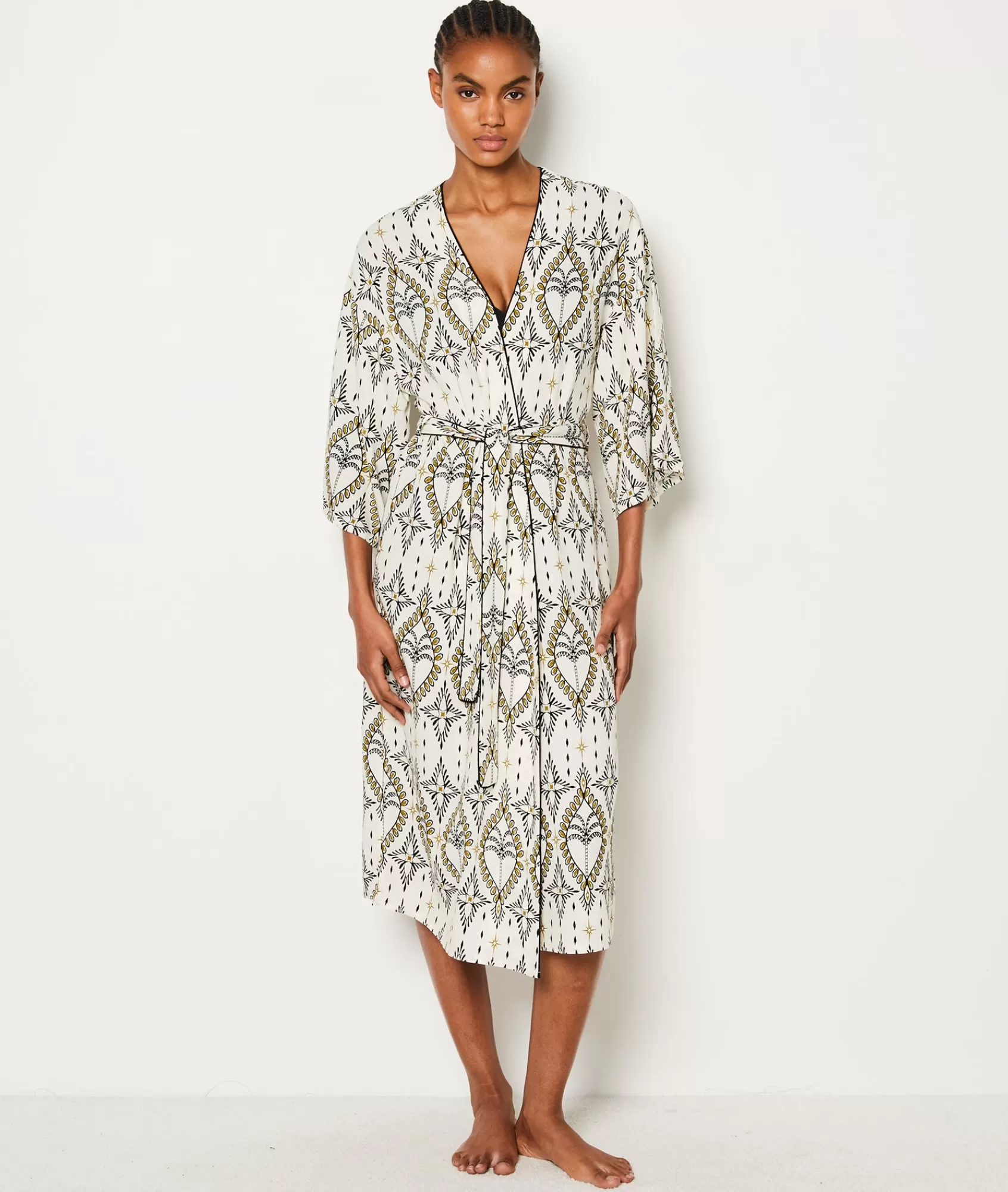 Etam Robes & Kimonos>Déshabillé long imprimé
