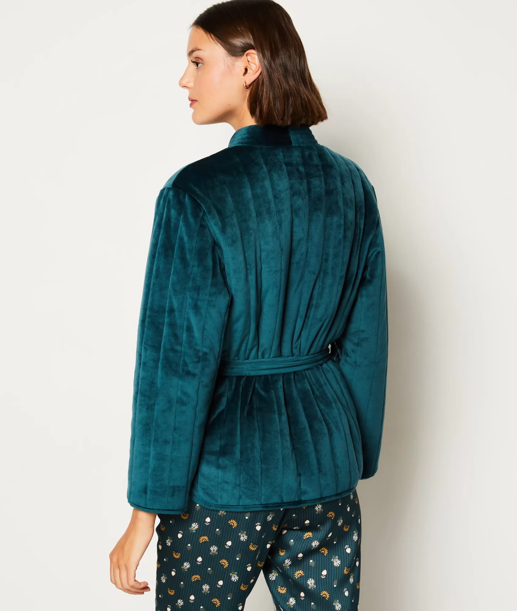 Etam Pyjama Ponchos, Sweatshirts & Jackets>Déshabillé matelassé en velours