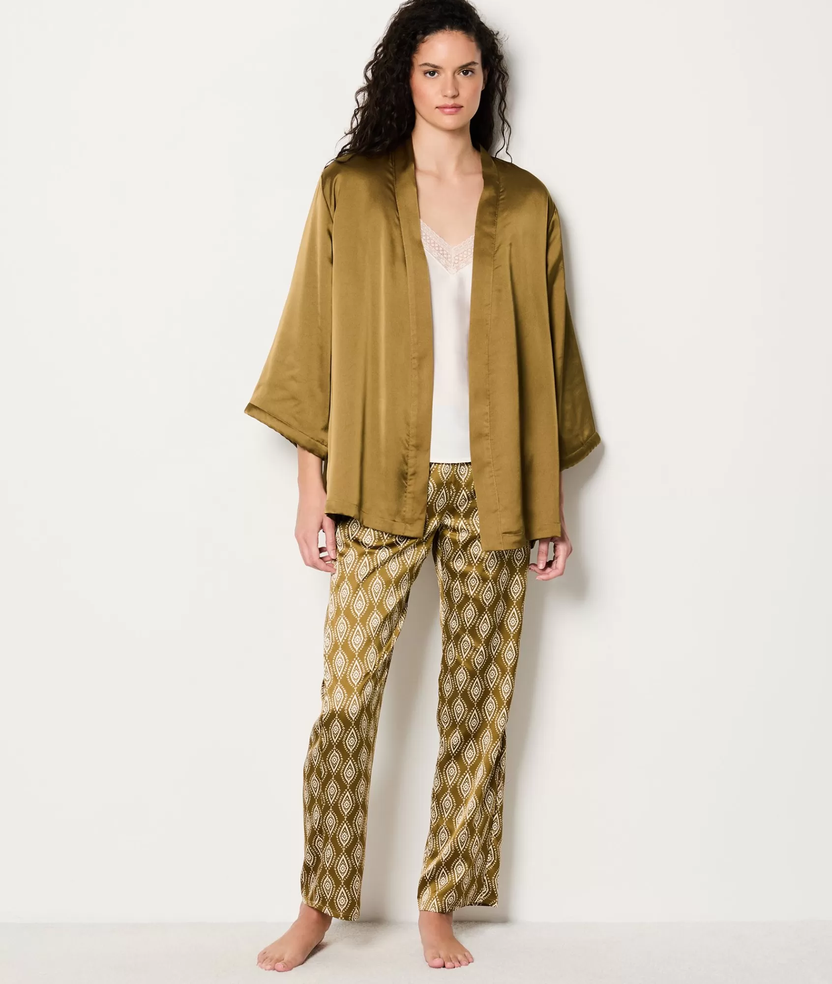 Etam 2 And 3-piece Pyjamas>Ensemble 3 pièces de pyjamas satiné