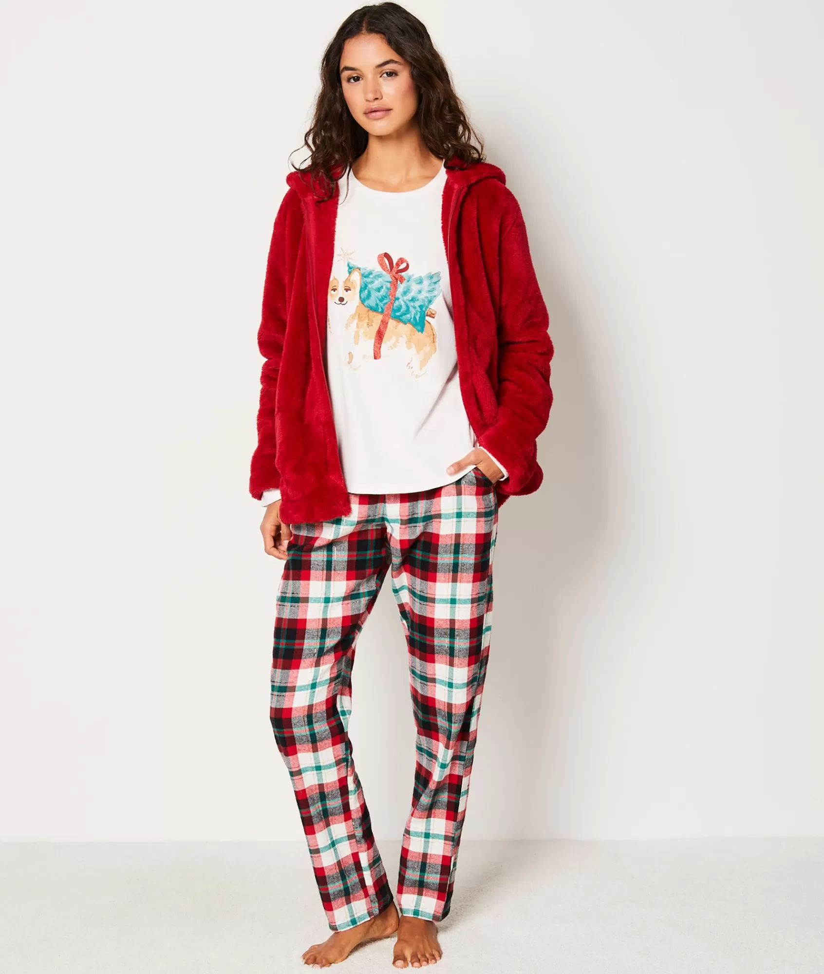 Etam 2 And 3-piece Pyjamas>Ensemble 3 pièces de pyjamas veste polaire