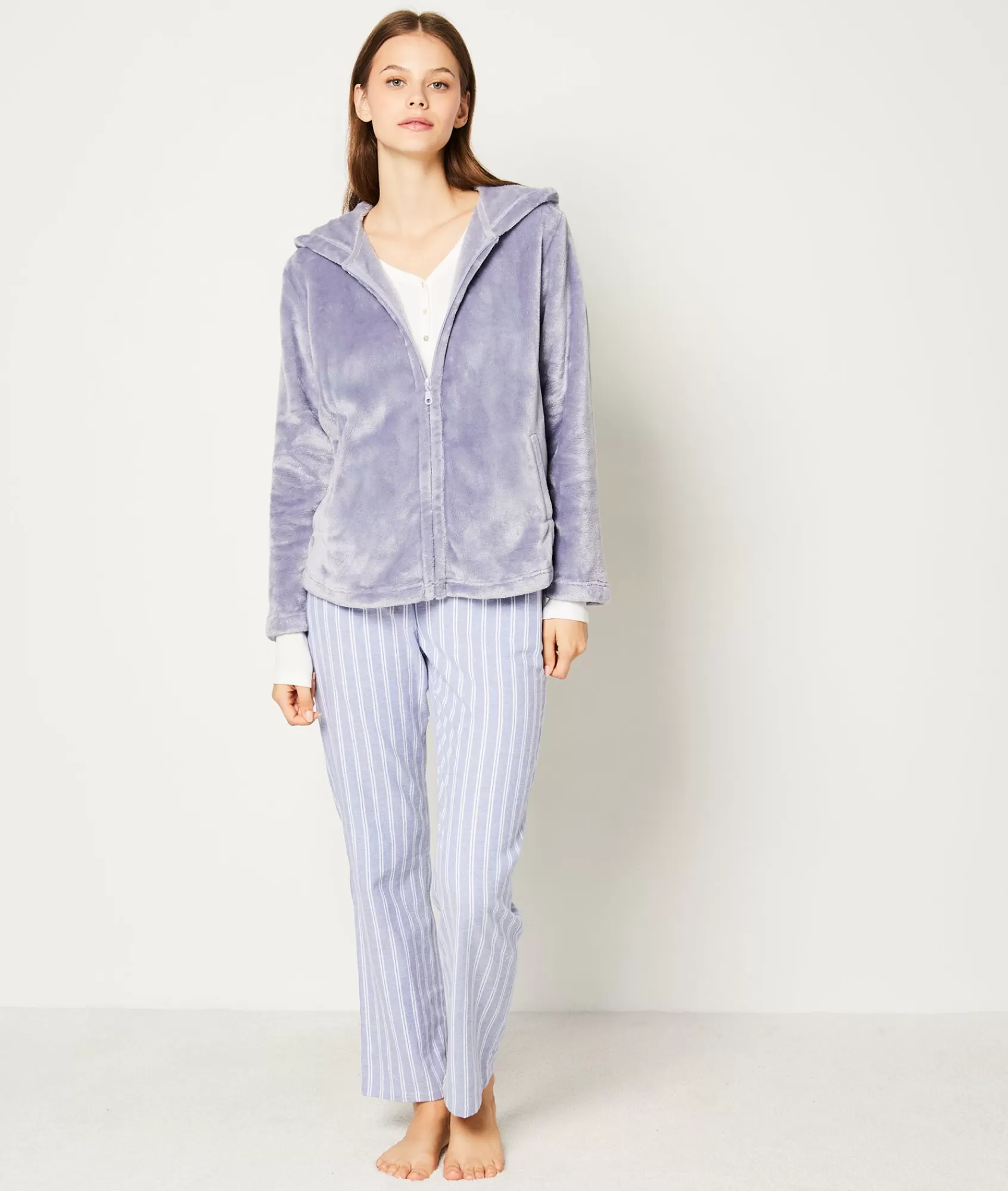 Etam 2 And 3-piece Pyjamas>Ensemble 3 pièces de pyjamas veste polaire