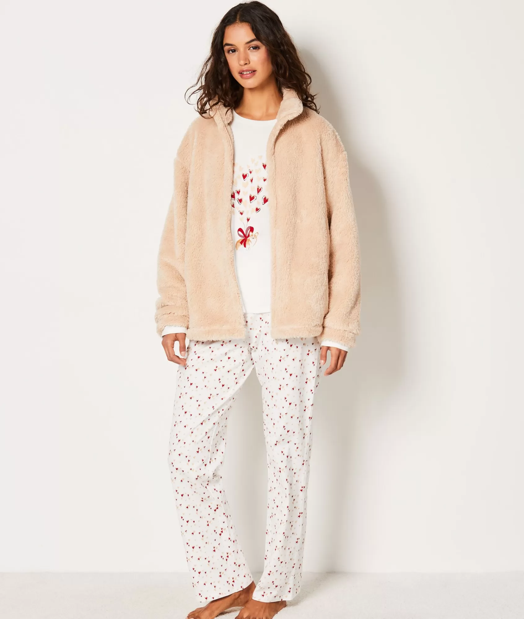 Etam 2 And 3-piece Pyjamas>Ensemble 3 pièces de pyjamas veste polaire