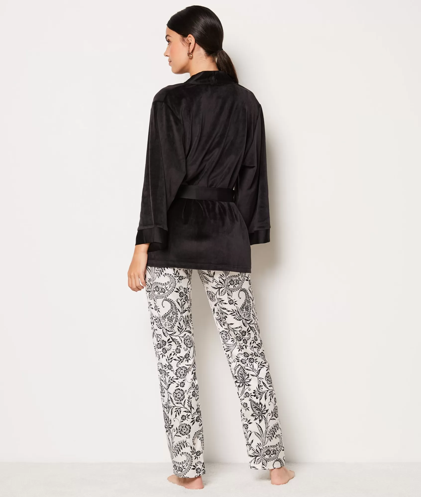 Etam 2 And 3-piece Pyjamas>Ensemble pyjama 3 pièces déshabillé en polaire et satin