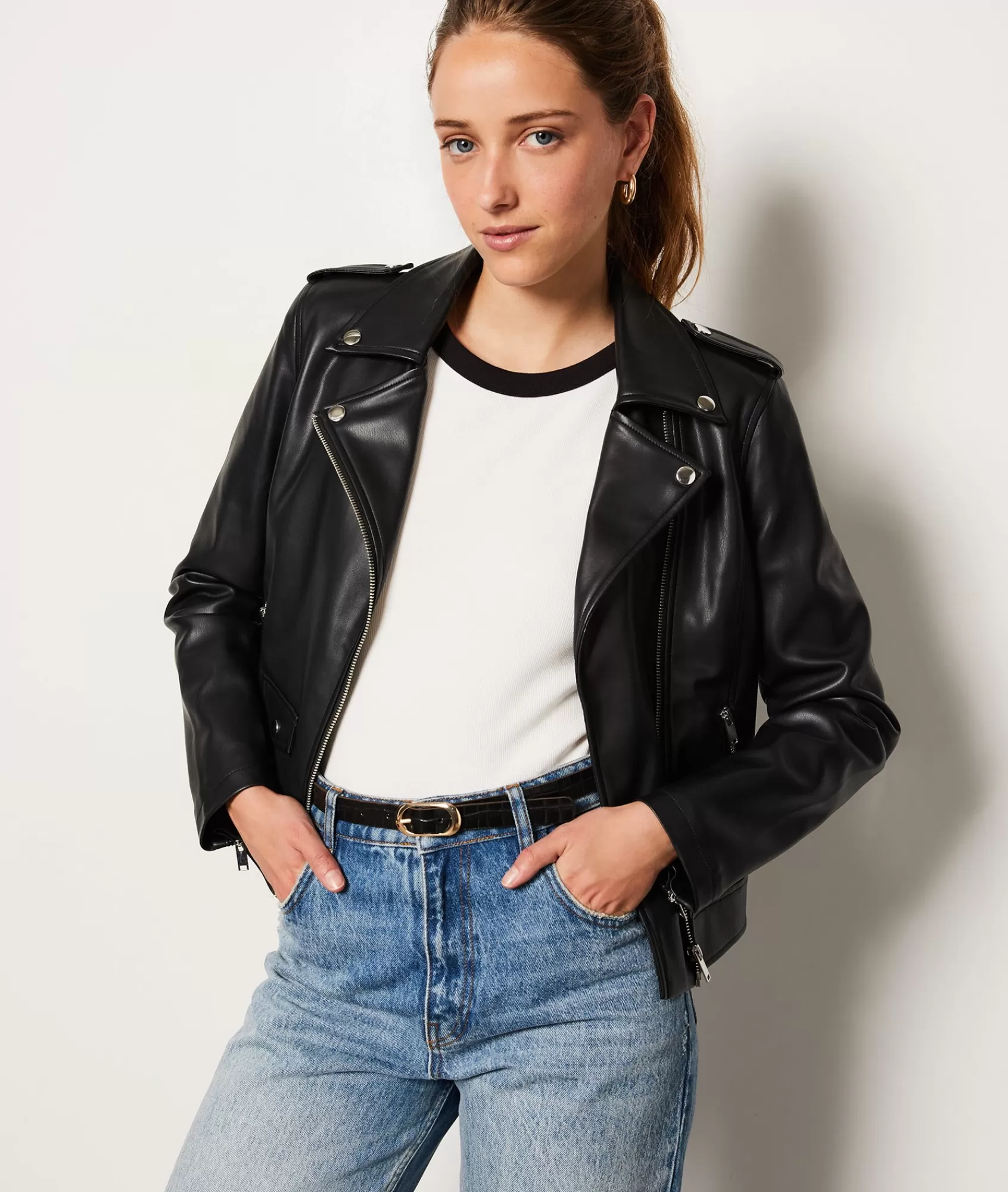 Etam Jackets>Faux Leather Jacket