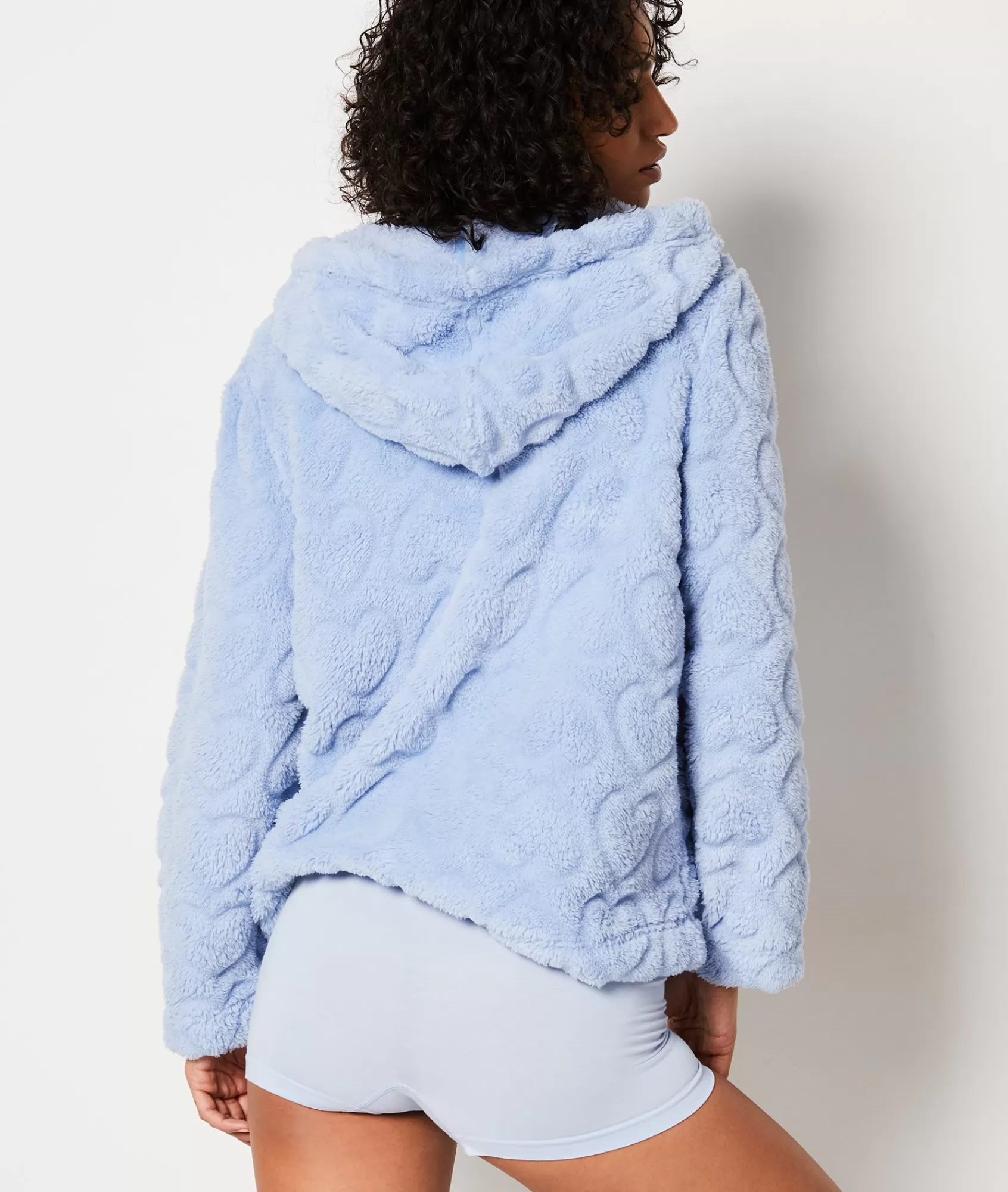 Etam Pyjama Ponchos, Sweatshirts & Jackets>Fleece Hoodie with Heart Print