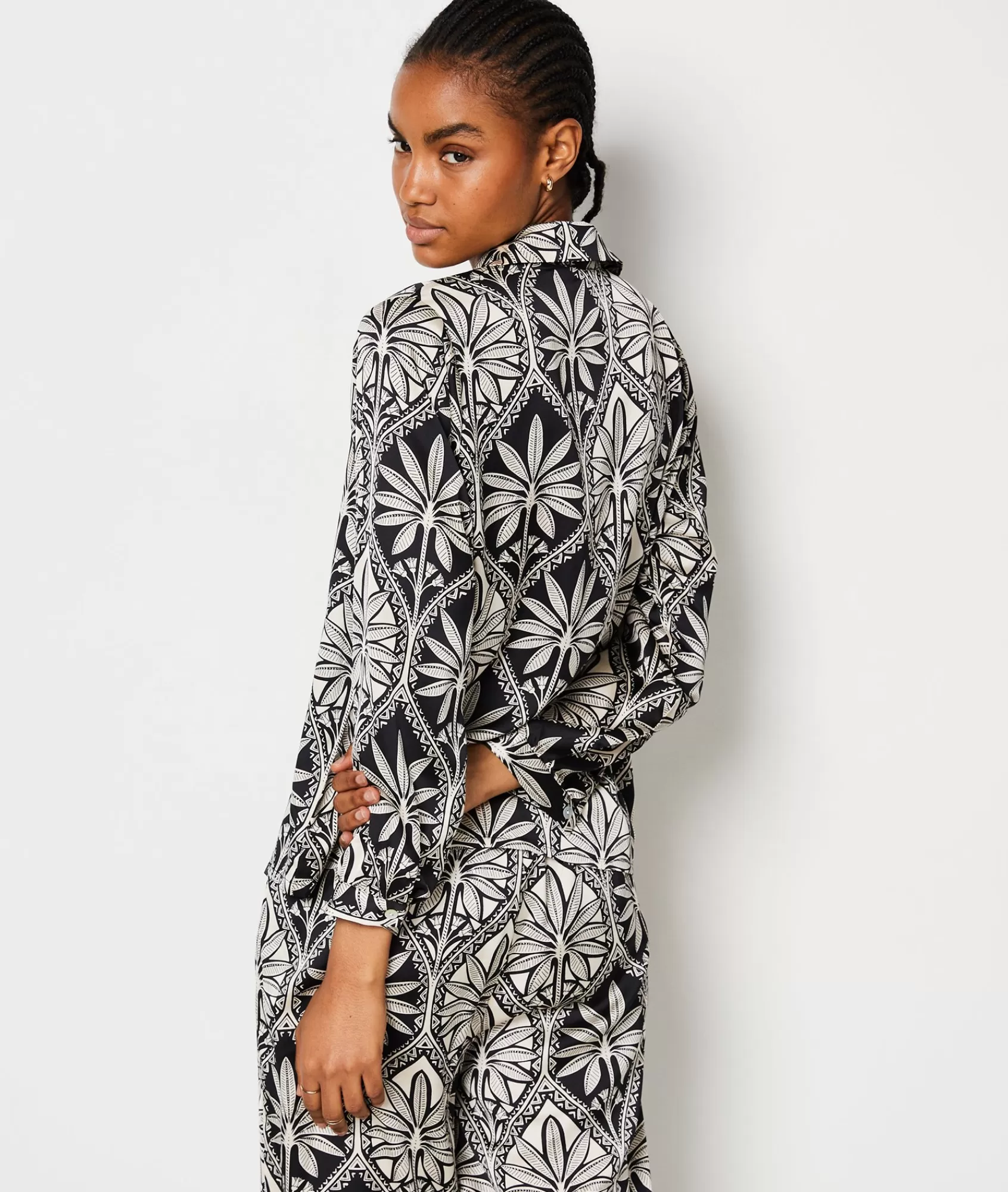 Etam Pyjama Tops>Floral Print Pyjama Shirt