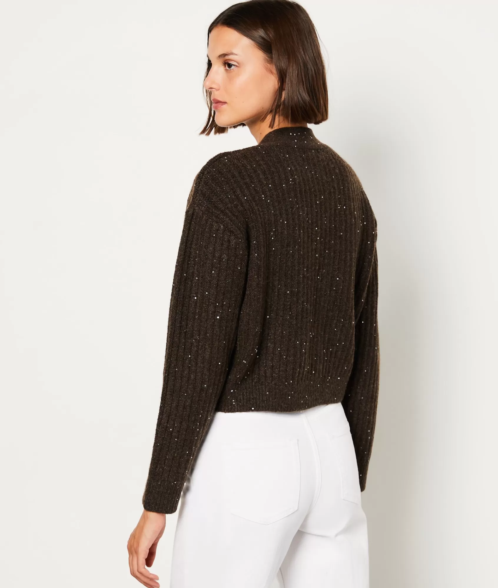 Etam V-necks>Gilet détails pailleté