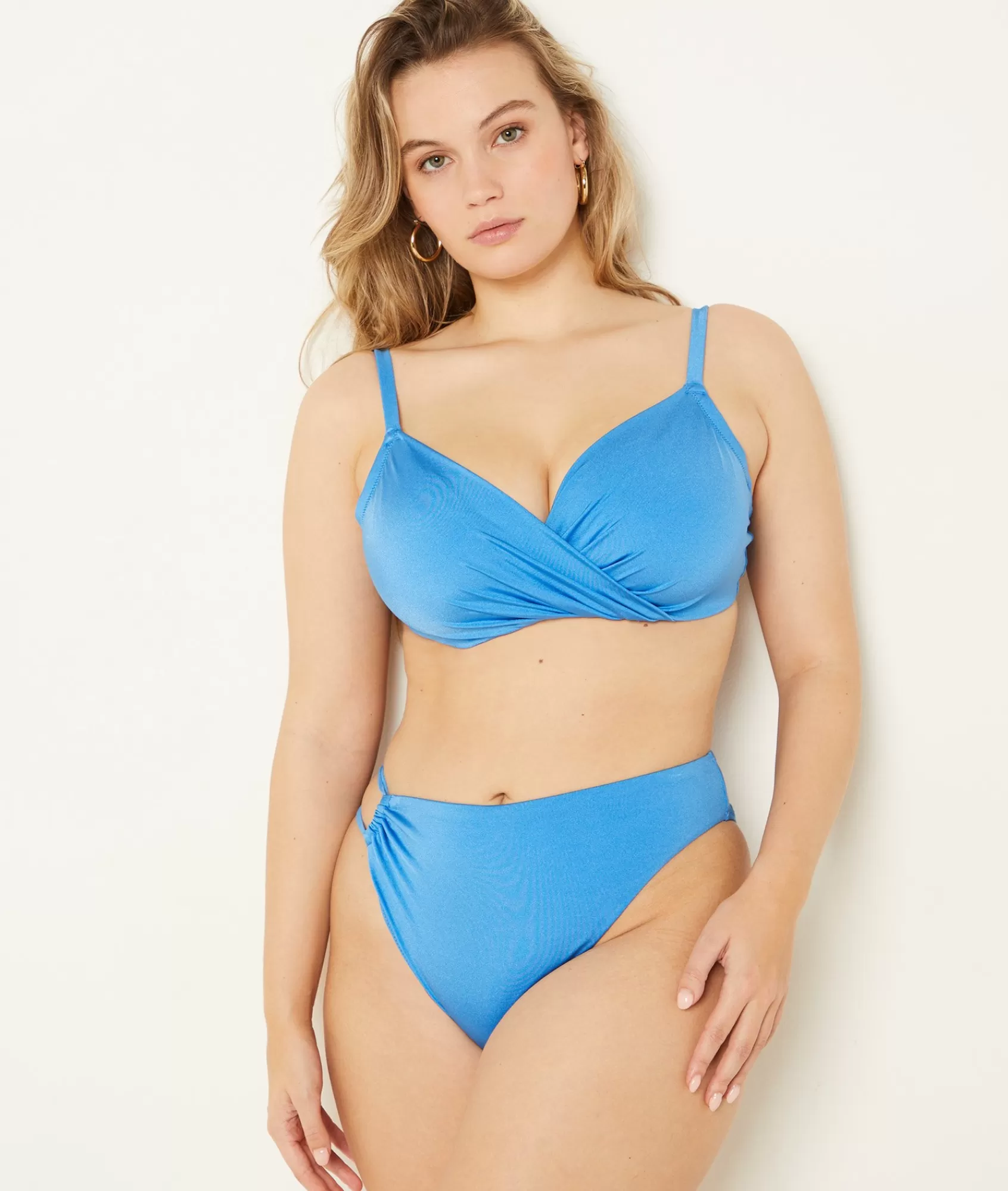 Etam Curve Swimwear>High-Waist Bikini Bottom with Cut-Out Detail