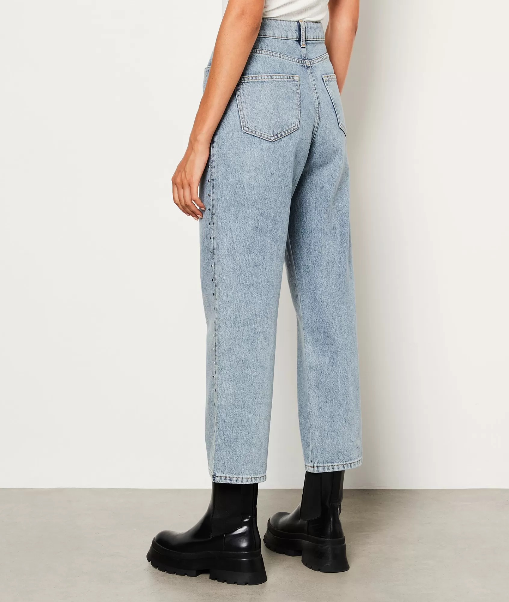 Etam Straight-leg Pants>Jean coupe droite avec clous