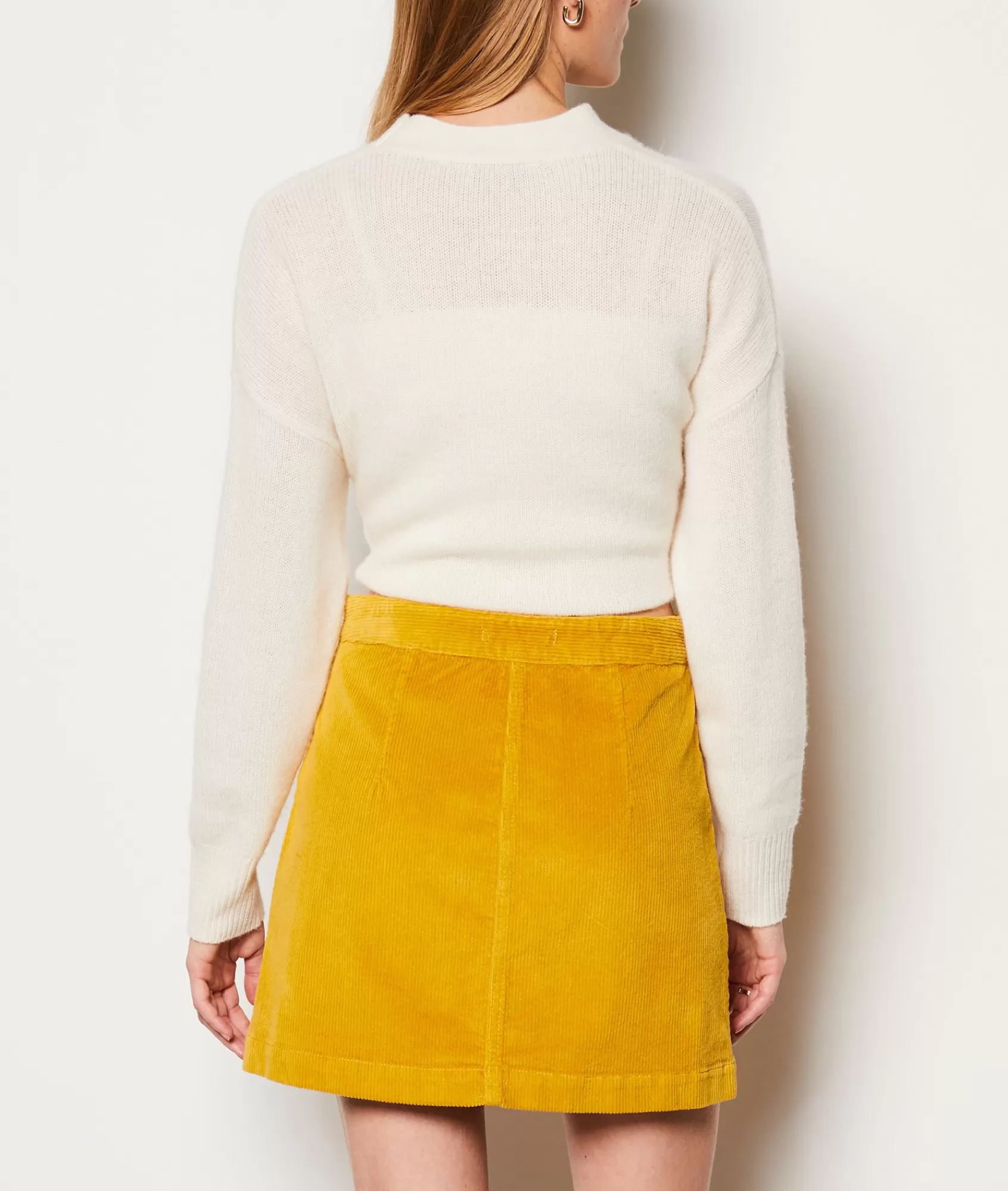 Etam Skirts>Jupe courte côtelée en coton