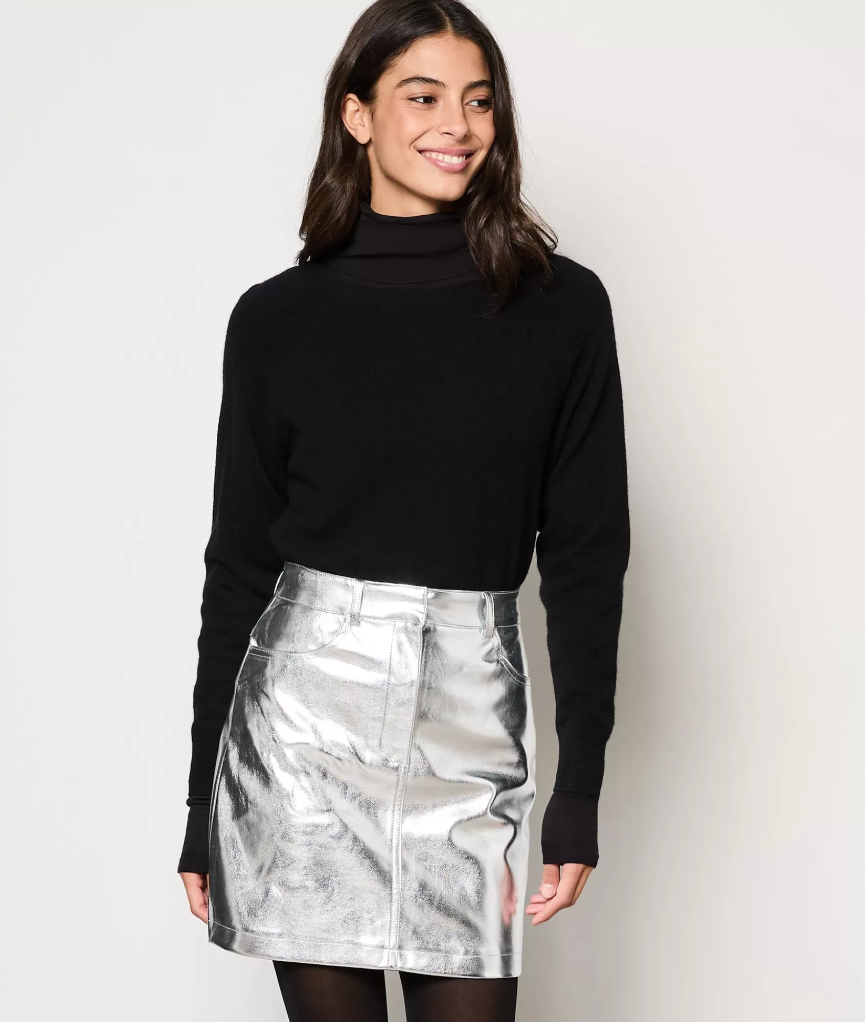 Etam Skirts>Jupe courte métallisé