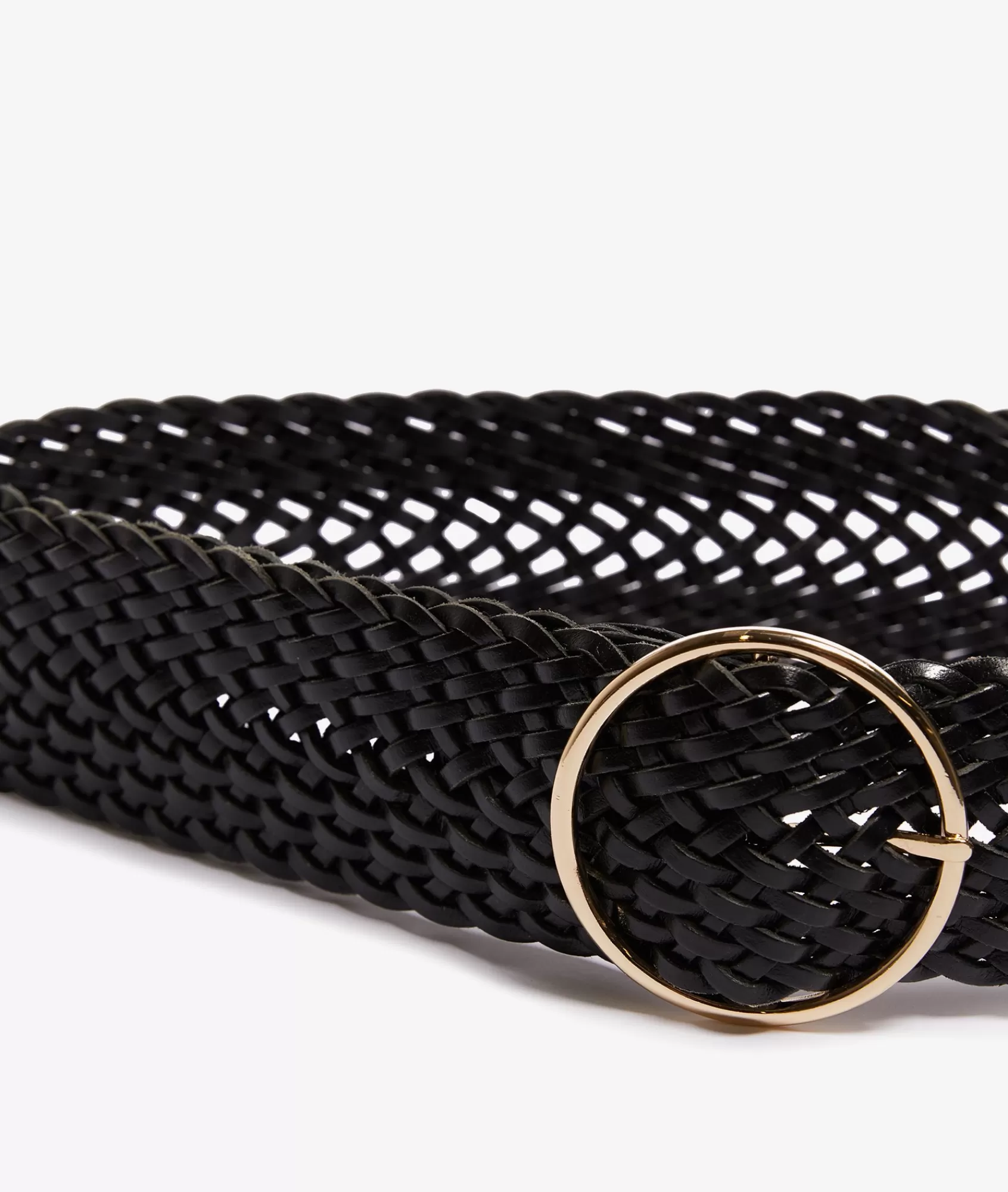 Etam Belts>Leather belt with large buckle