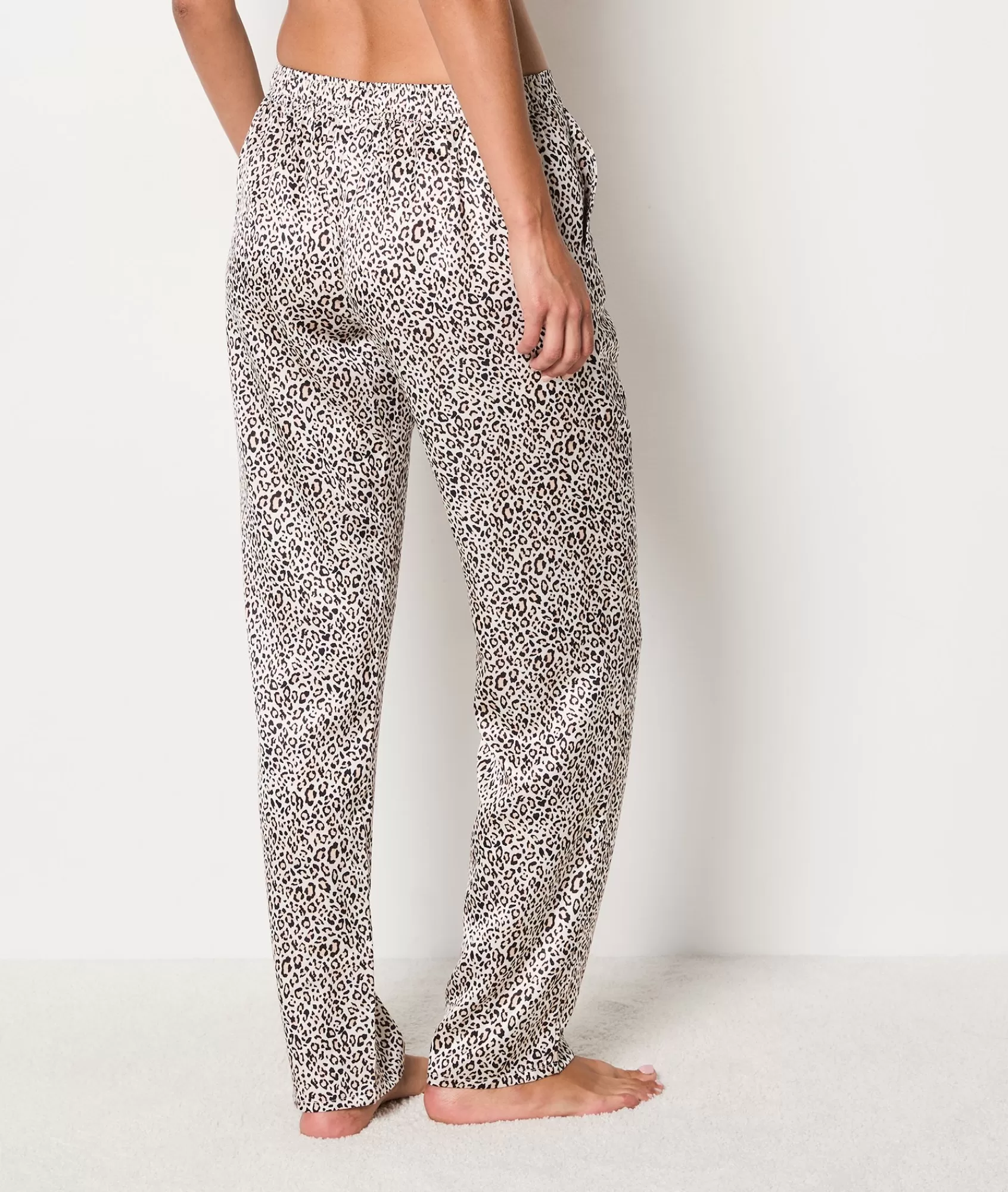 Etam Pyjama Bottoms>Leopard Print Satin Trousers