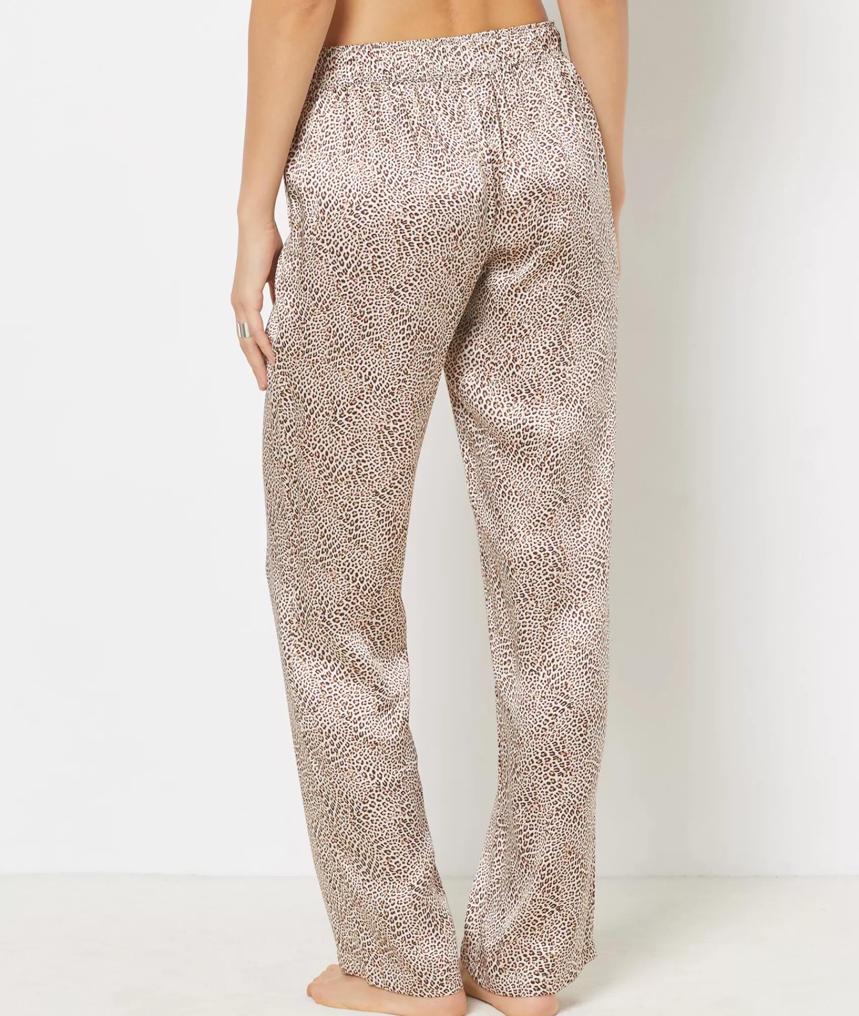 Etam Pyjama Bottoms>Leopard Print Silk Trousers