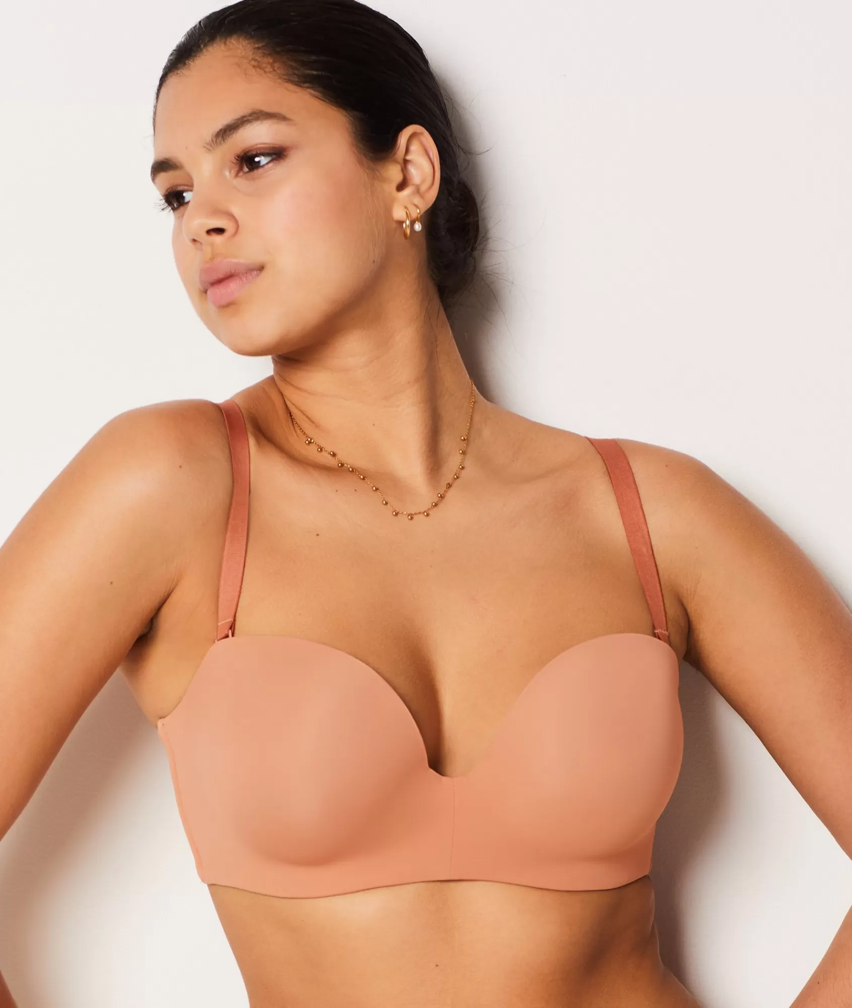 Etam Bandeau Bras>Lightly Lined Bra With Removable Straps, C-Cup