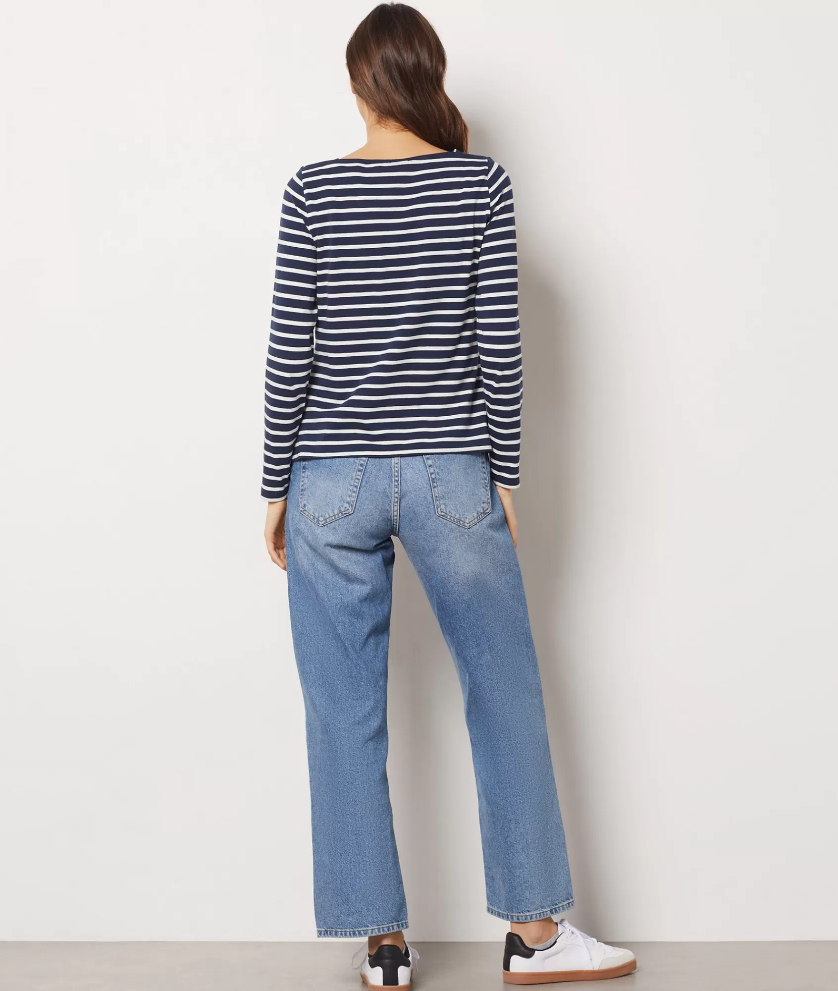 Etam T-shirts>Long-sleeved Breton T-shirt