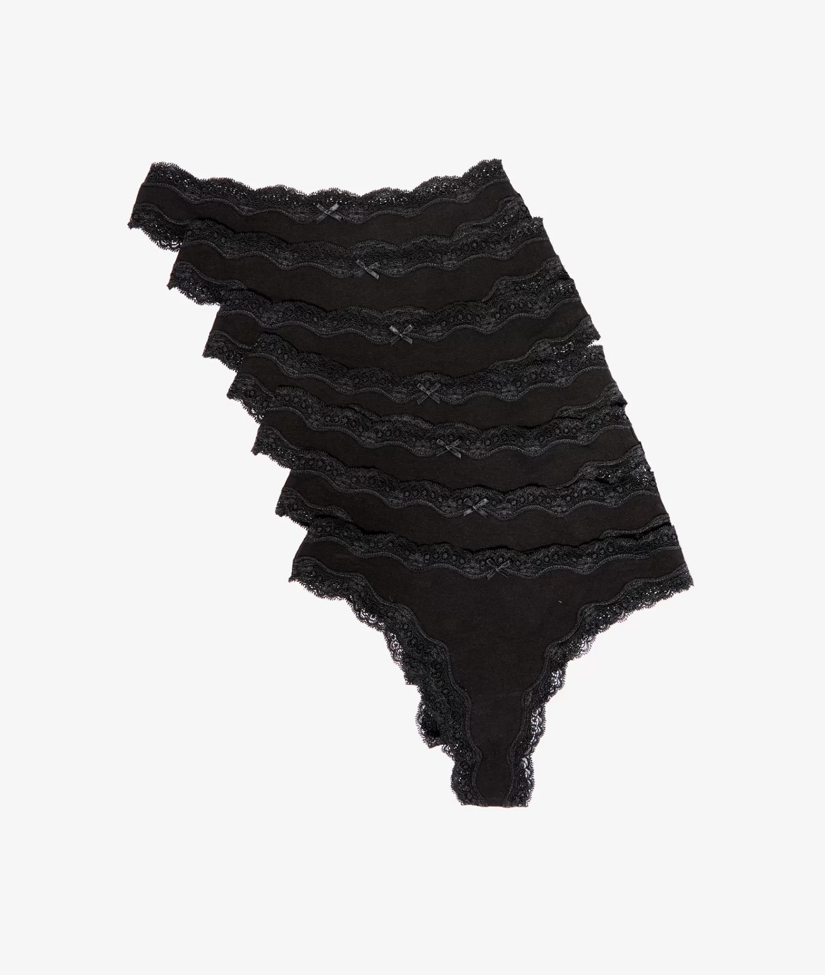 Etam Multipack Briefs>Lot de 7 tangas en coton et dentelle