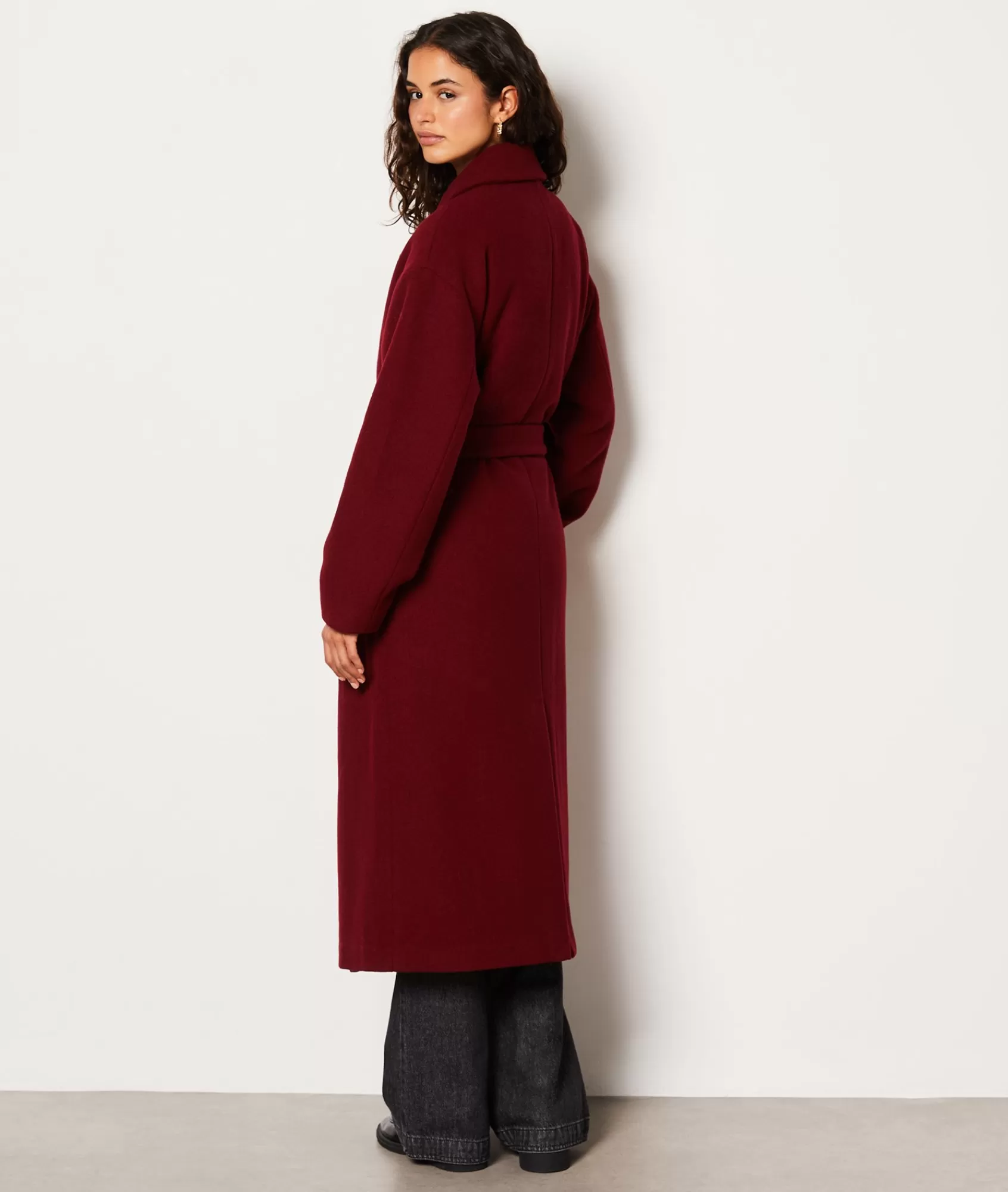 Etam Coats>Manteau long ceinturé avec laine