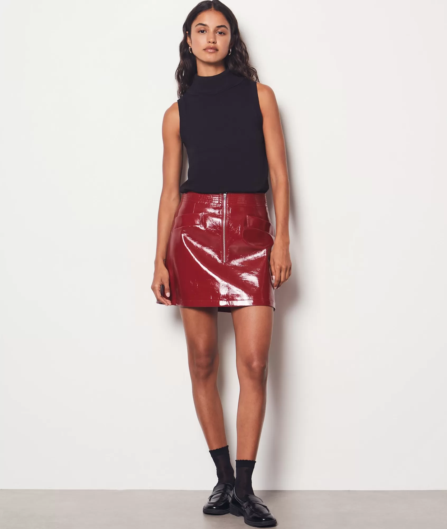 Etam Skirts>Mirror Effect Short Skirt